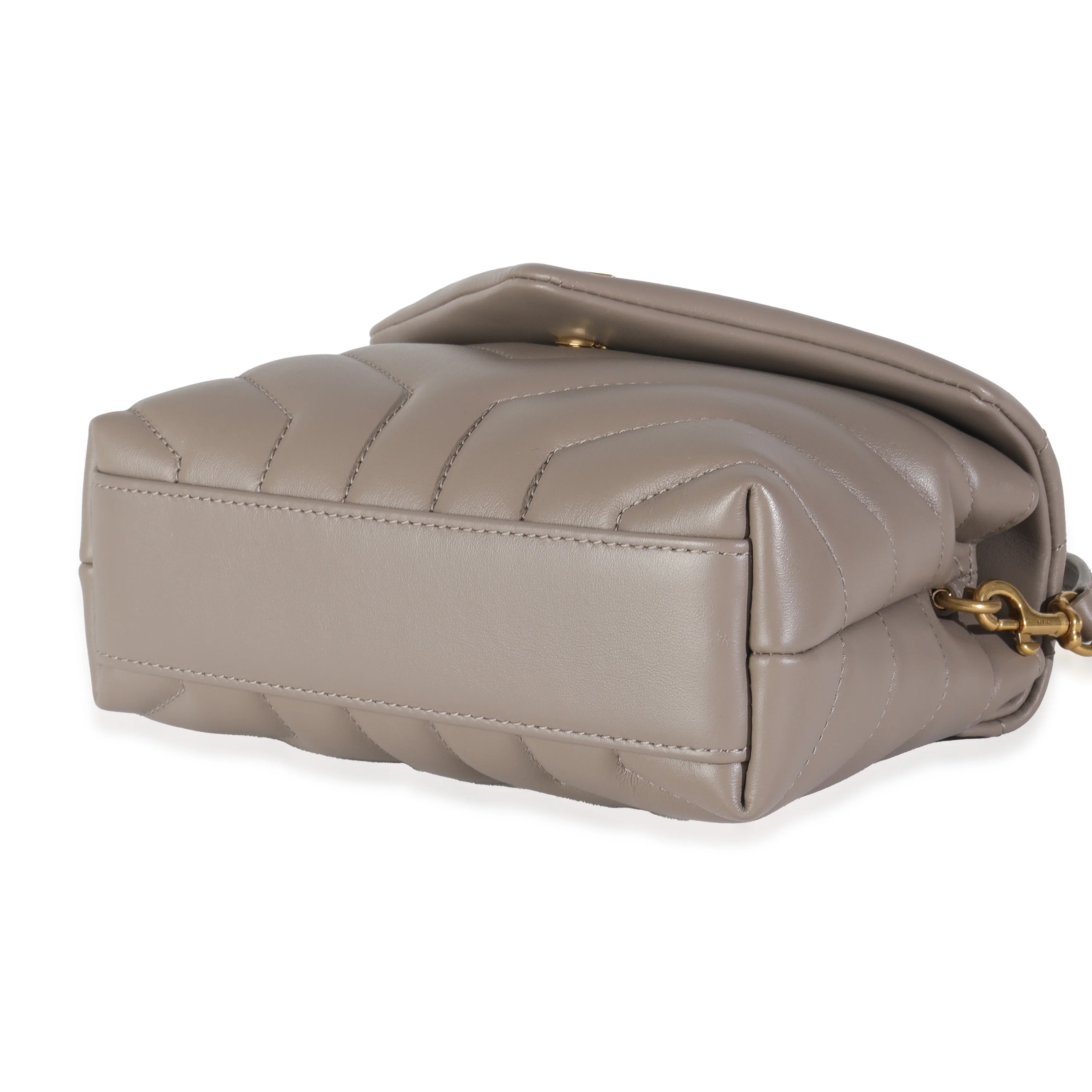 Greyish Brown Y Quilted Calfskin Toy Loulou Crossbody - Image 7