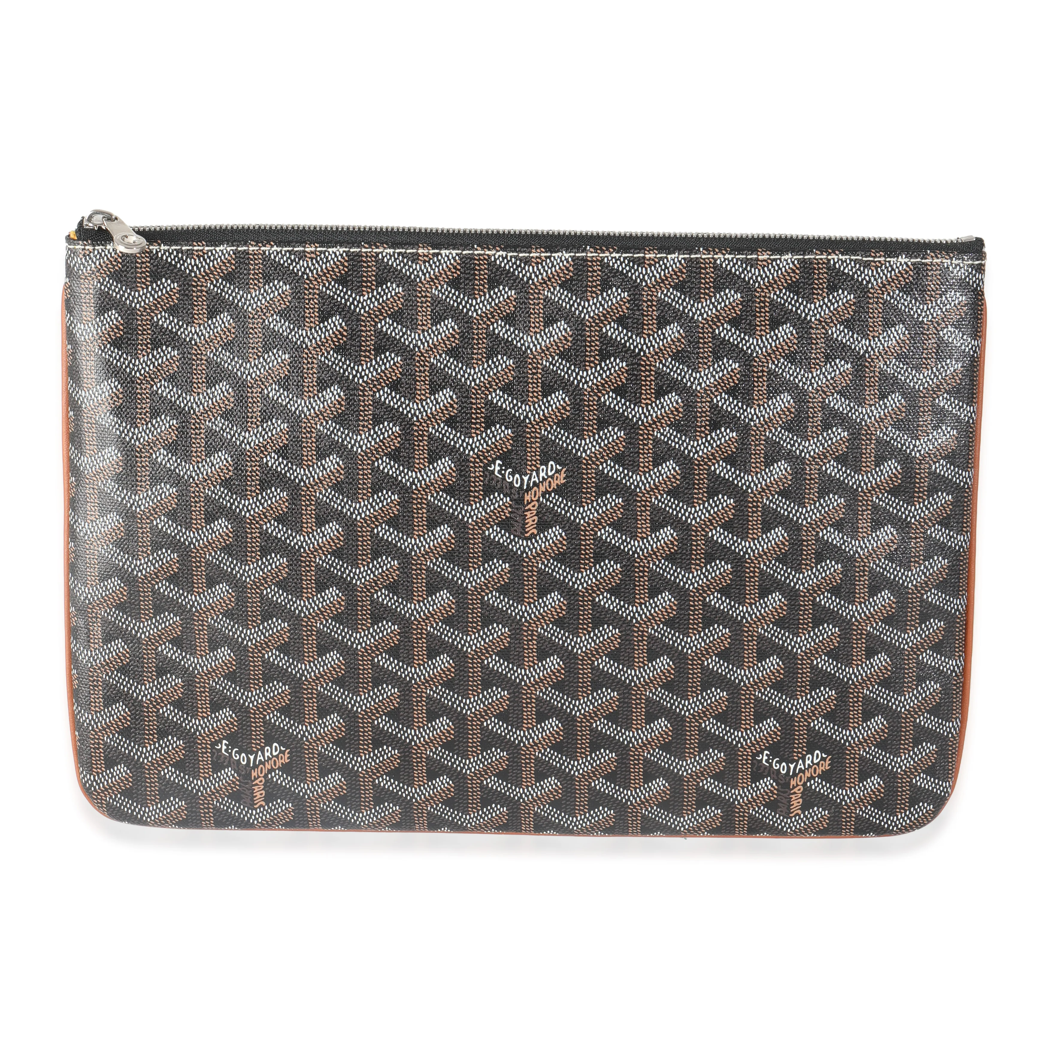 Gold Black Goyardine Canvas Senat MM