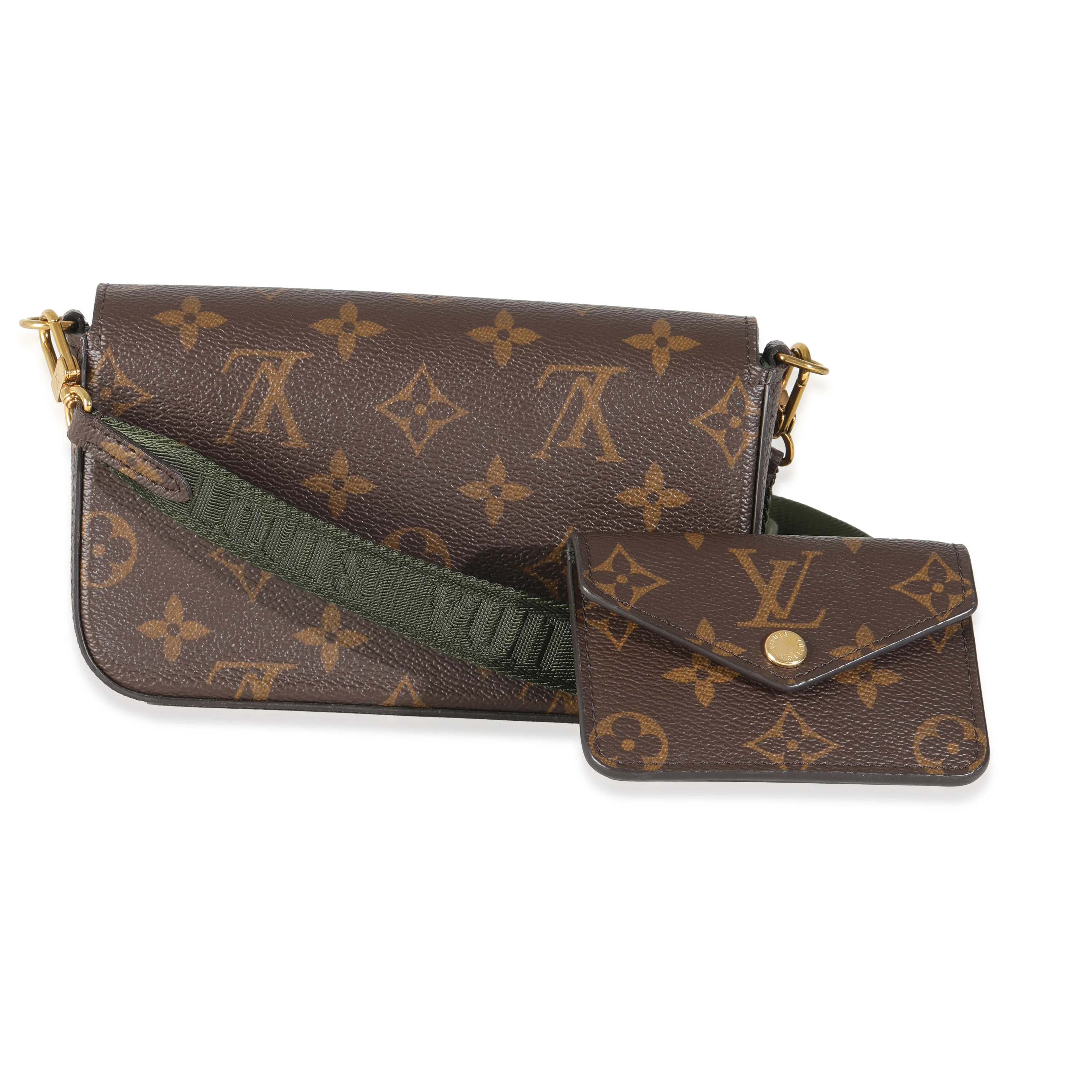Khaki Monogram Canvas Felicie Strap & Go - Image 4