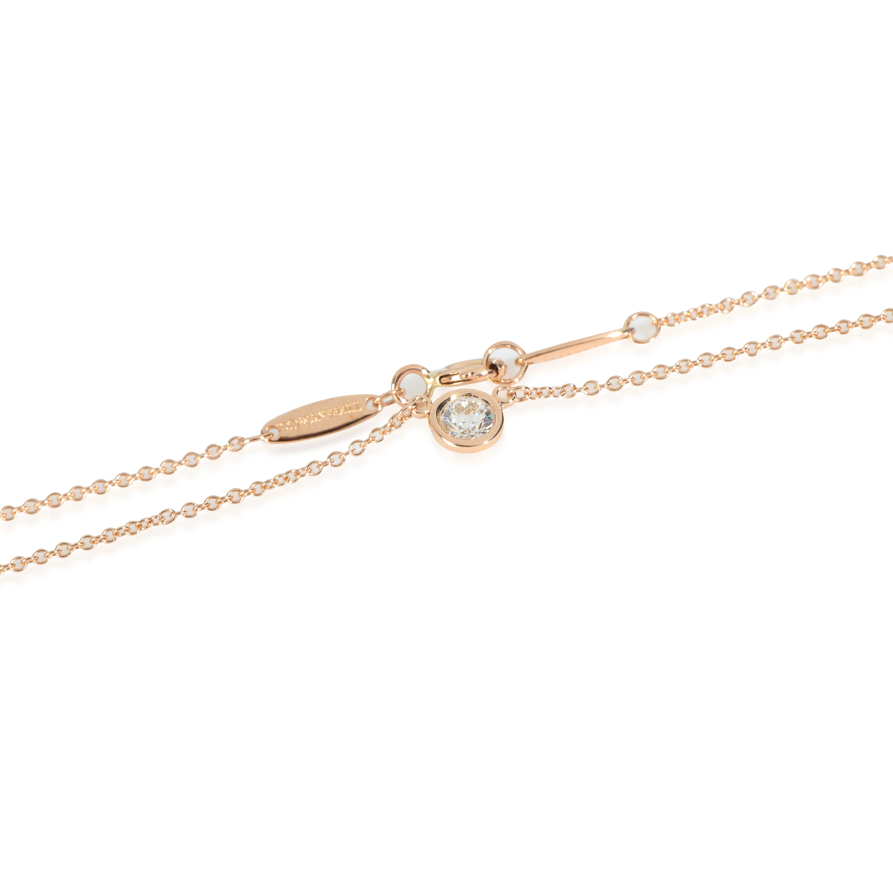 Elsa Peretti Diamond Pendant in 18k Rose Gold H VS1 0.23 CTW - Image 4