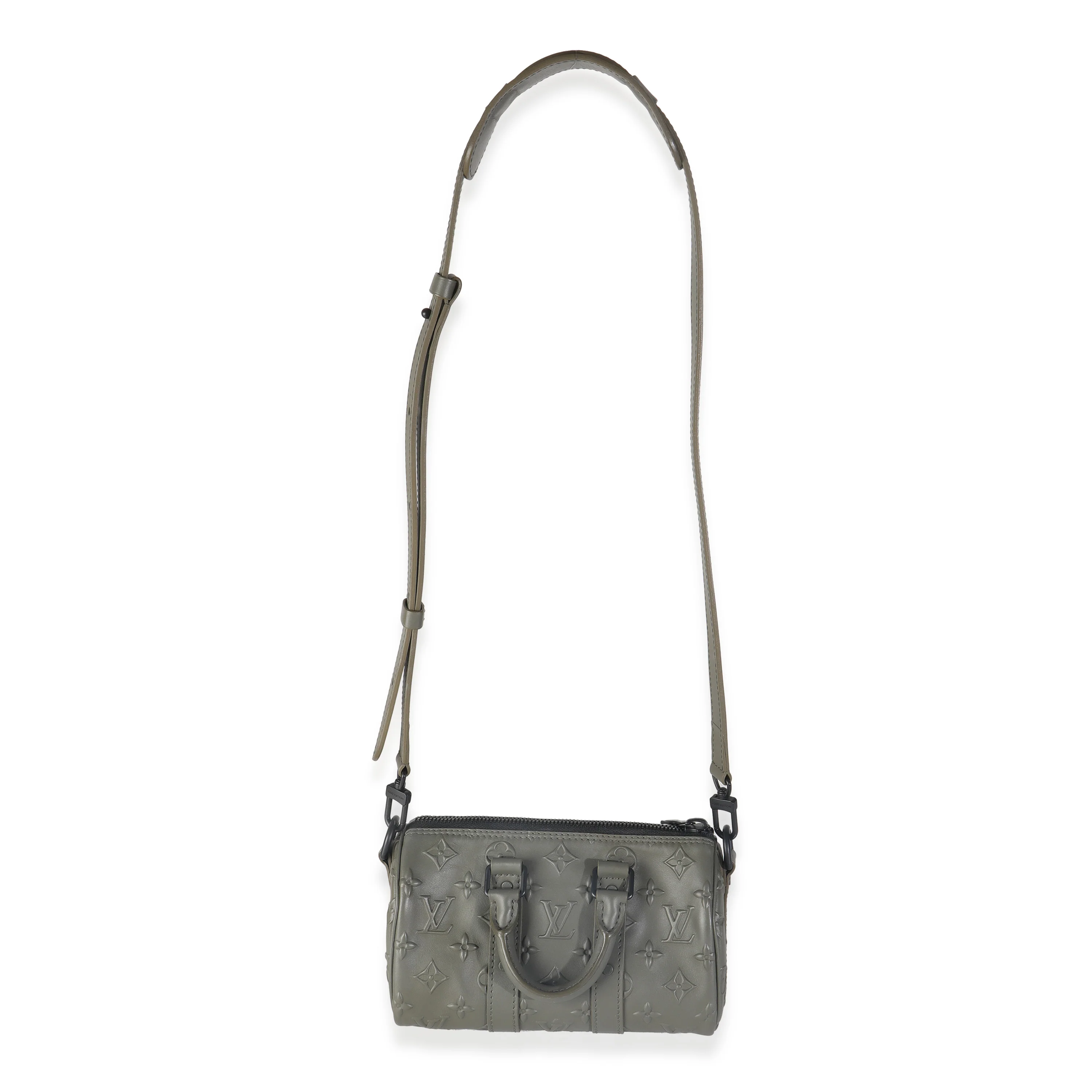 Khaki Embossed Monogram Seal Keepall XS - Image 8