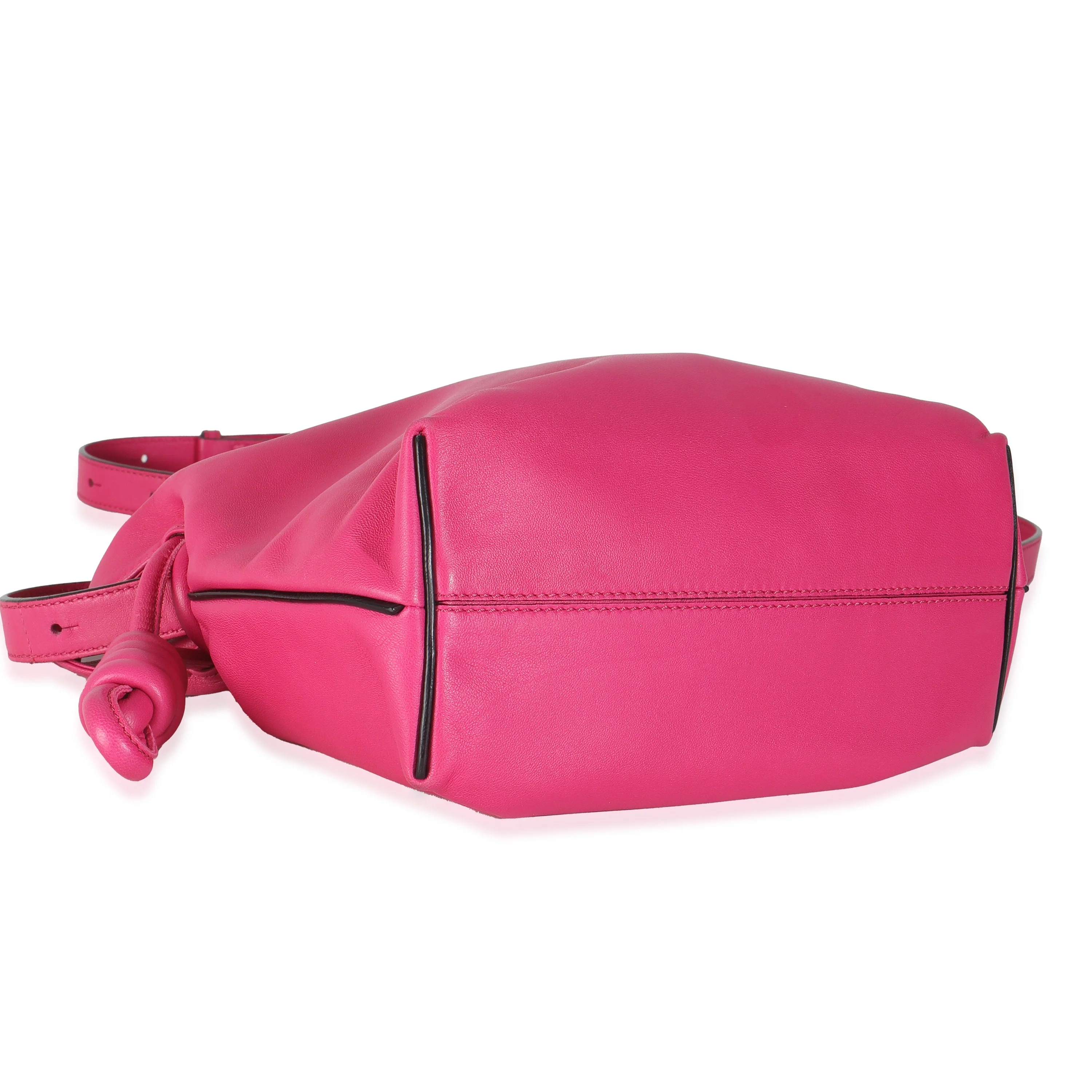 Pink Nappa Mini Flamenco Knot Clutch - Image 6
