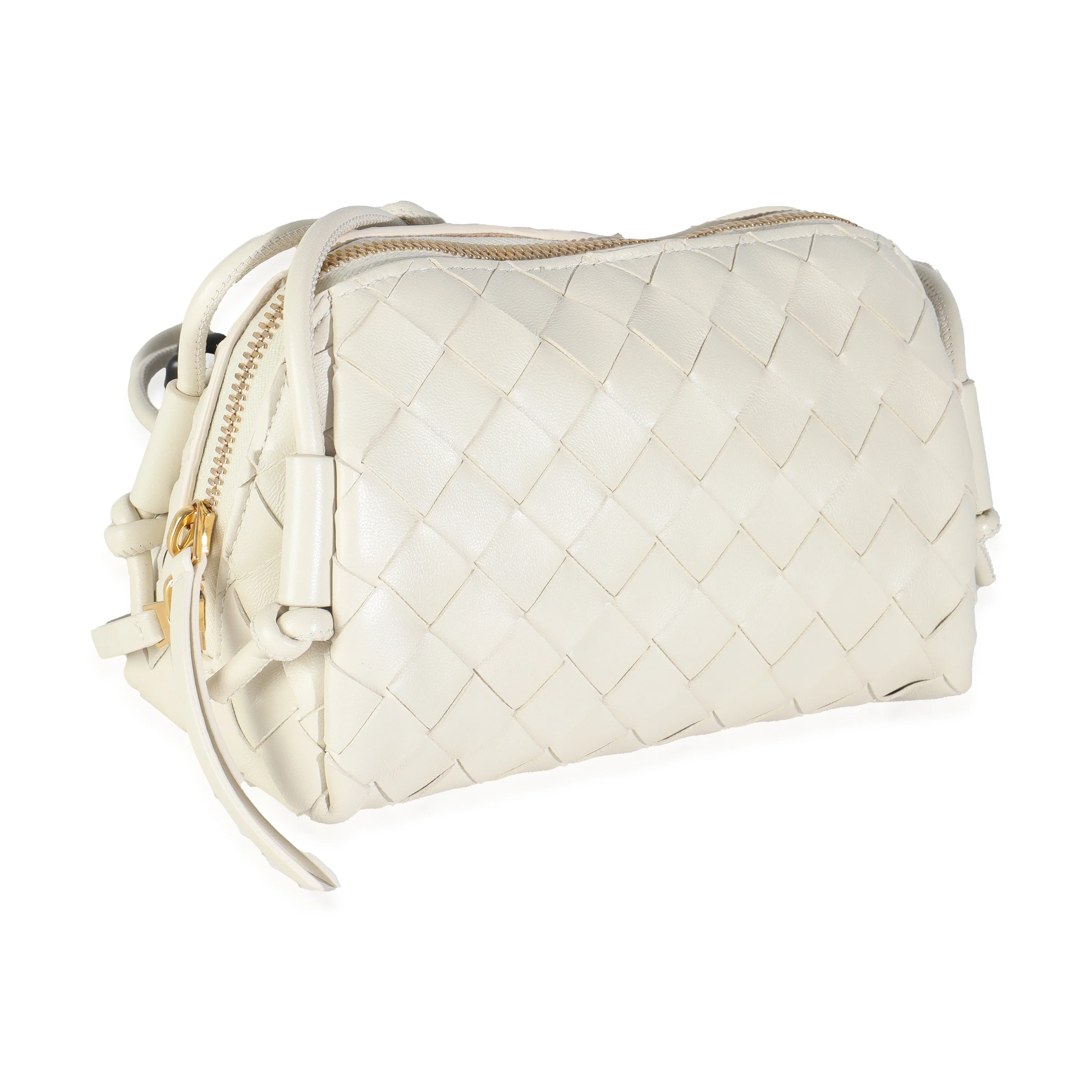White Intrecciato Nappa Concert Pouch - Image 3
