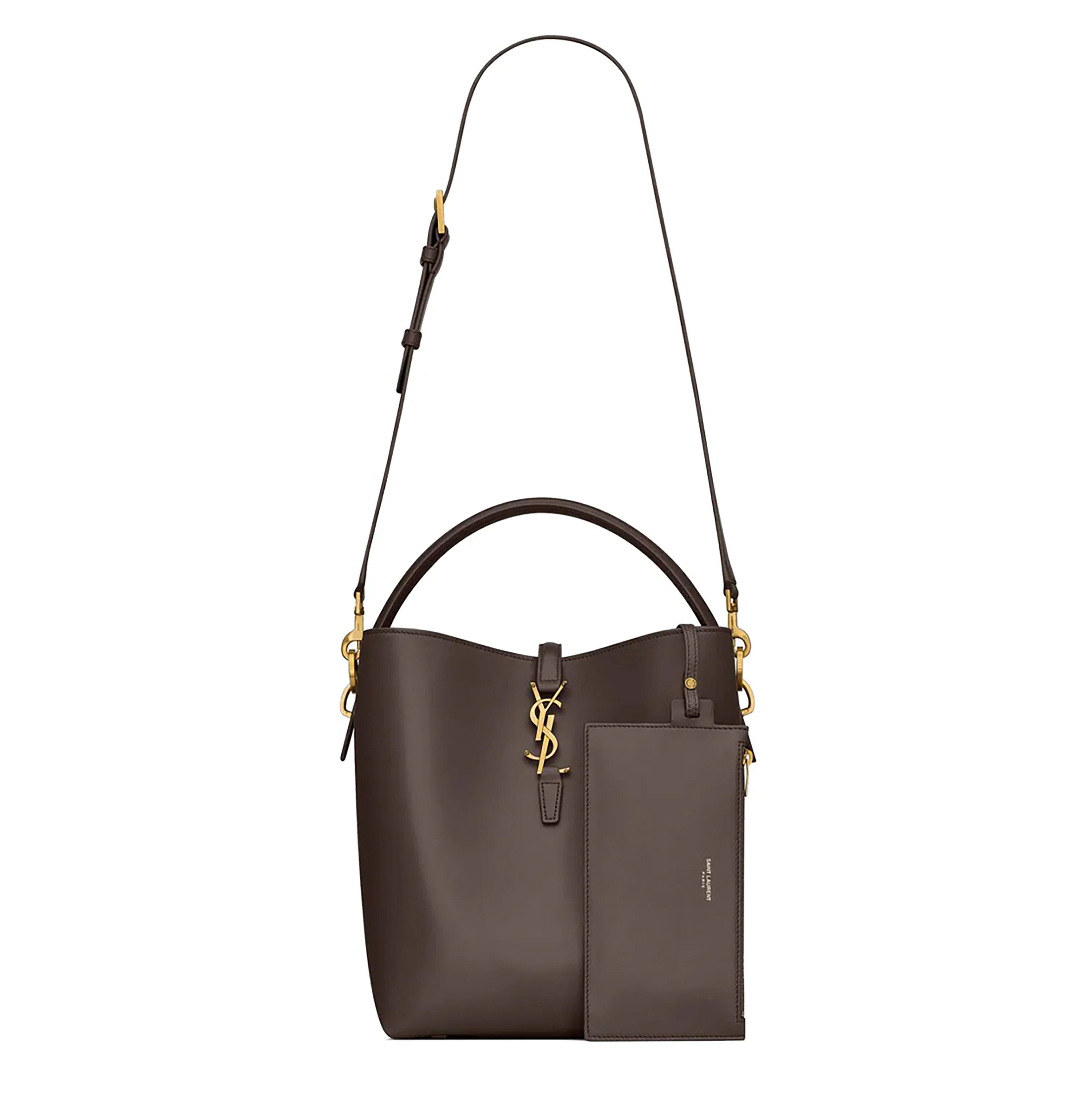 Dark Sweet Choco Smooth Calfskin Le 37 Bucket Bag - Image 3