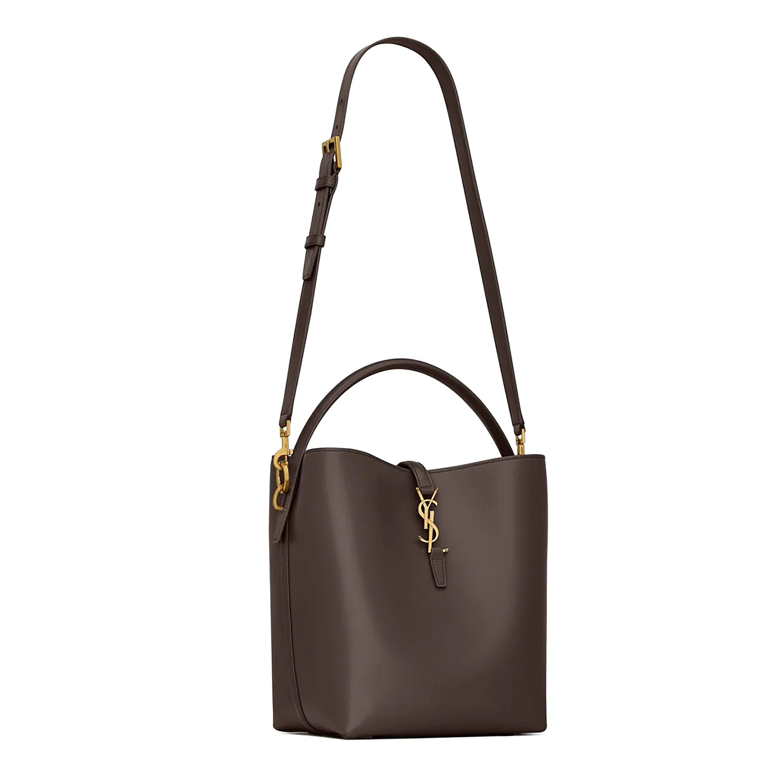 Dark Sweet Choco Smooth Calfskin Le 37 Bucket Bag - Image 6