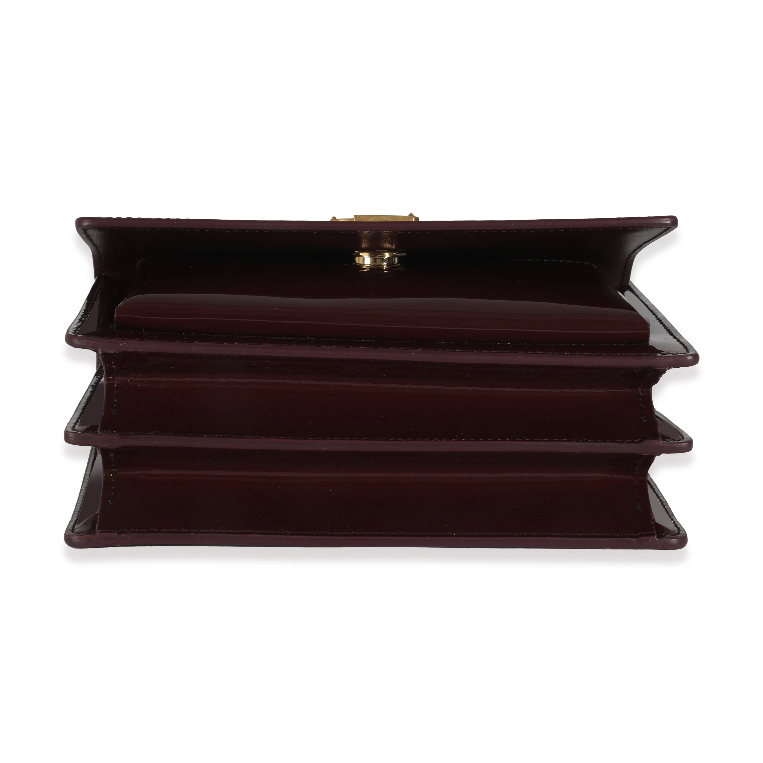 Red Wine Patent Monogram Small Sunset Bag - Image 5