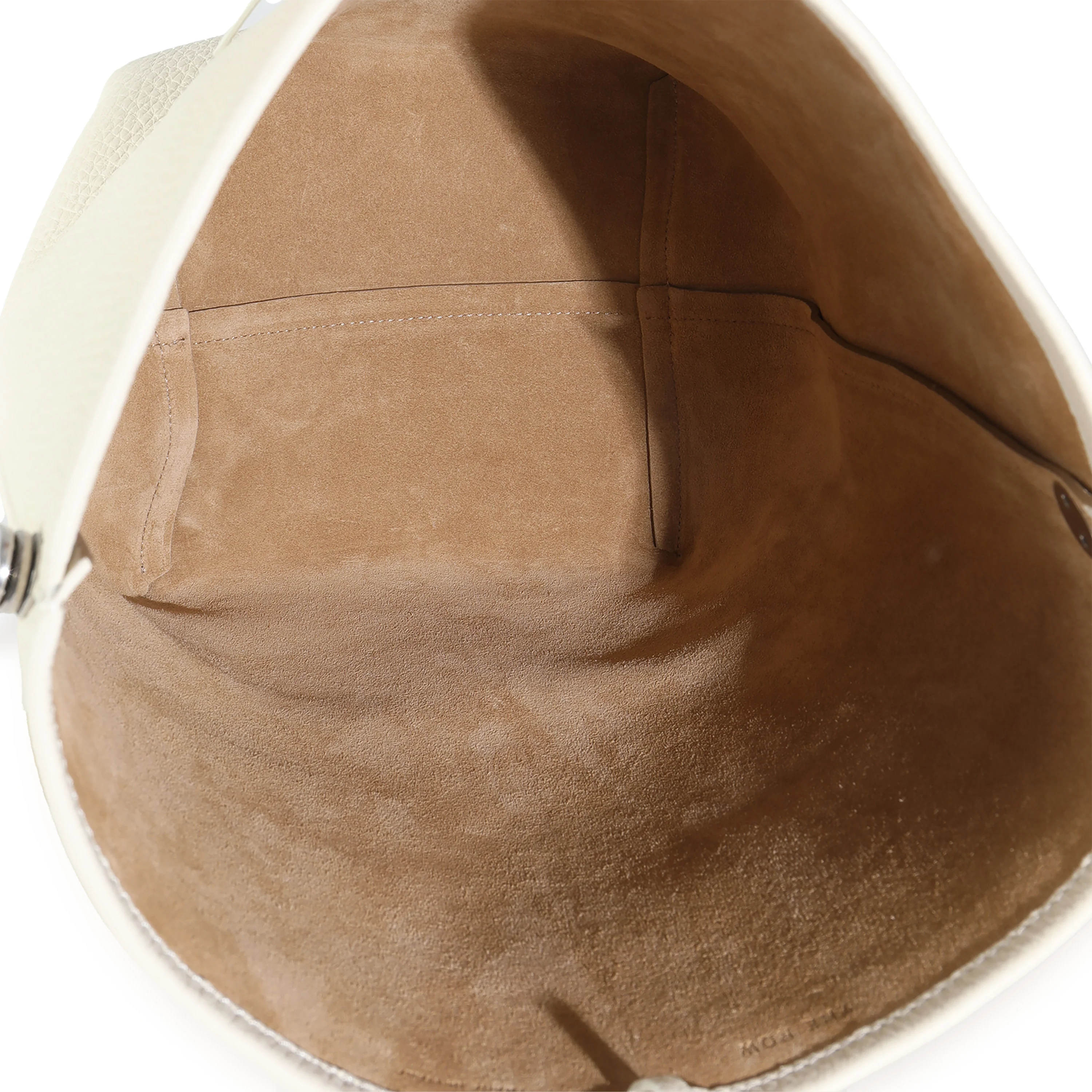 Ivory Grained Calfskin Medium NS Tote Hook Bag - Image 8