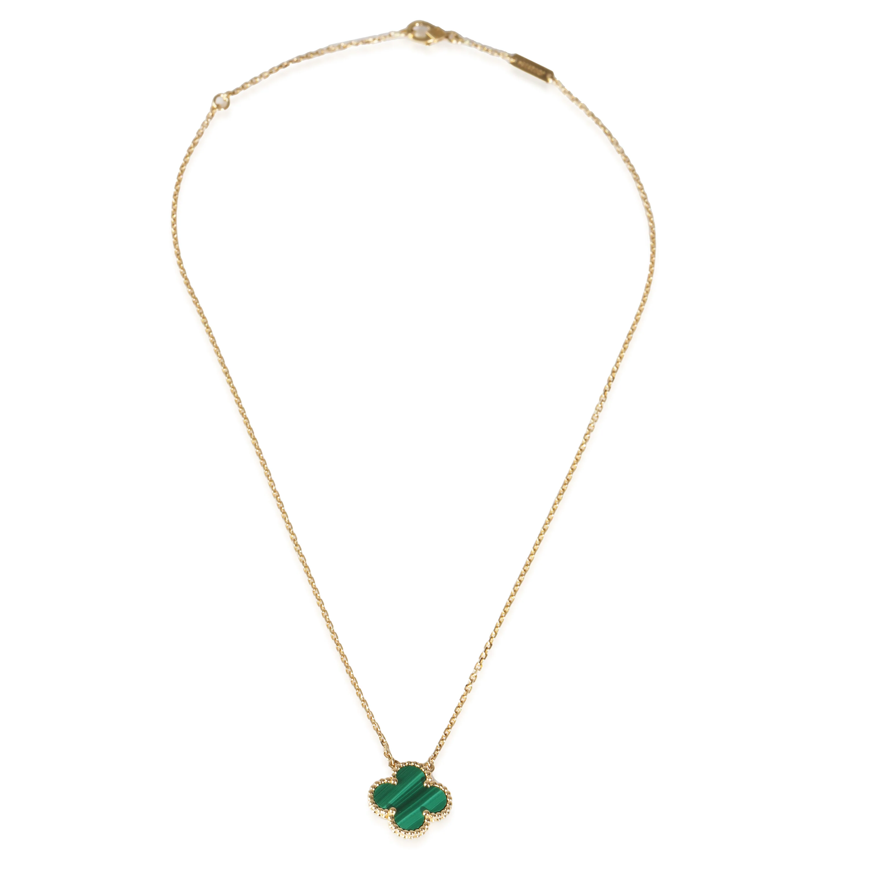 Alhambra Malachite Pendant in 18k Yellow Gold - Image 2