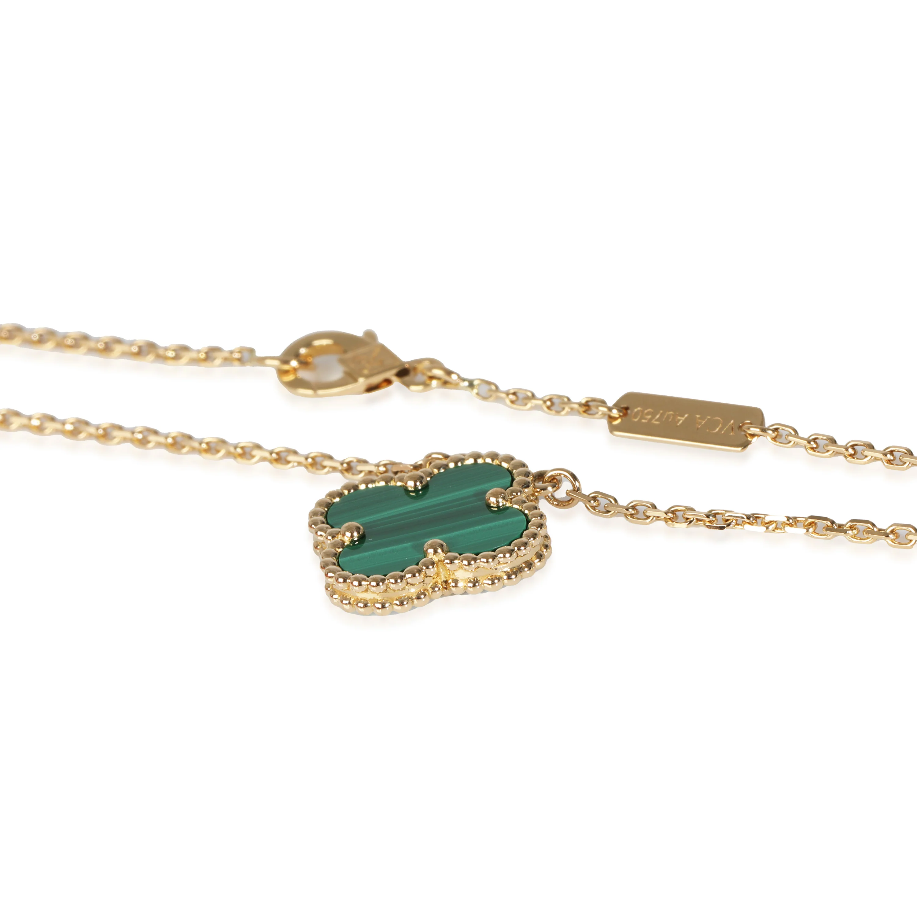 Alhambra Malachite Pendant in 18k Yellow Gold - Image 3