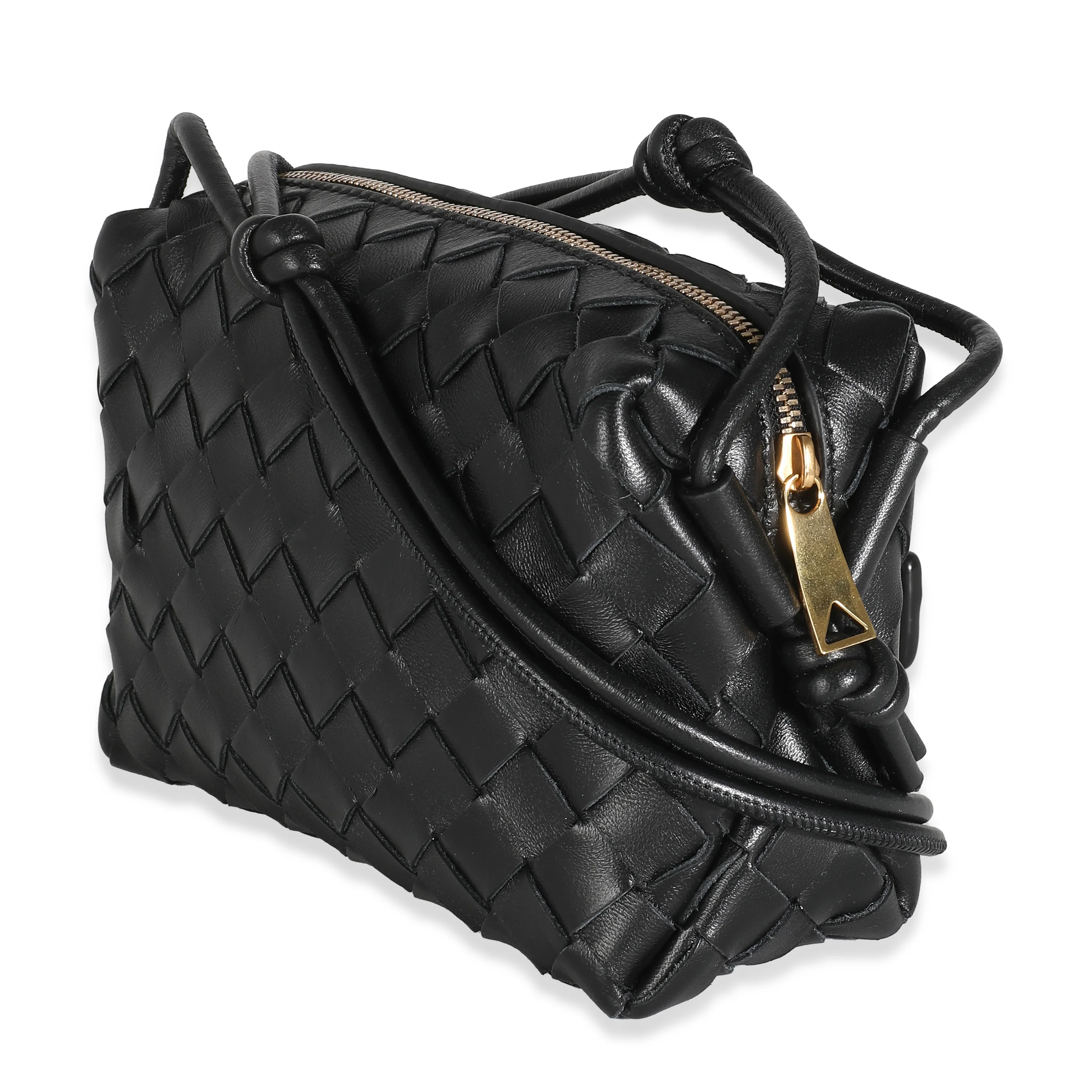 Black Nappa Intrecciato Mini Loop Camera Bag - Image 2