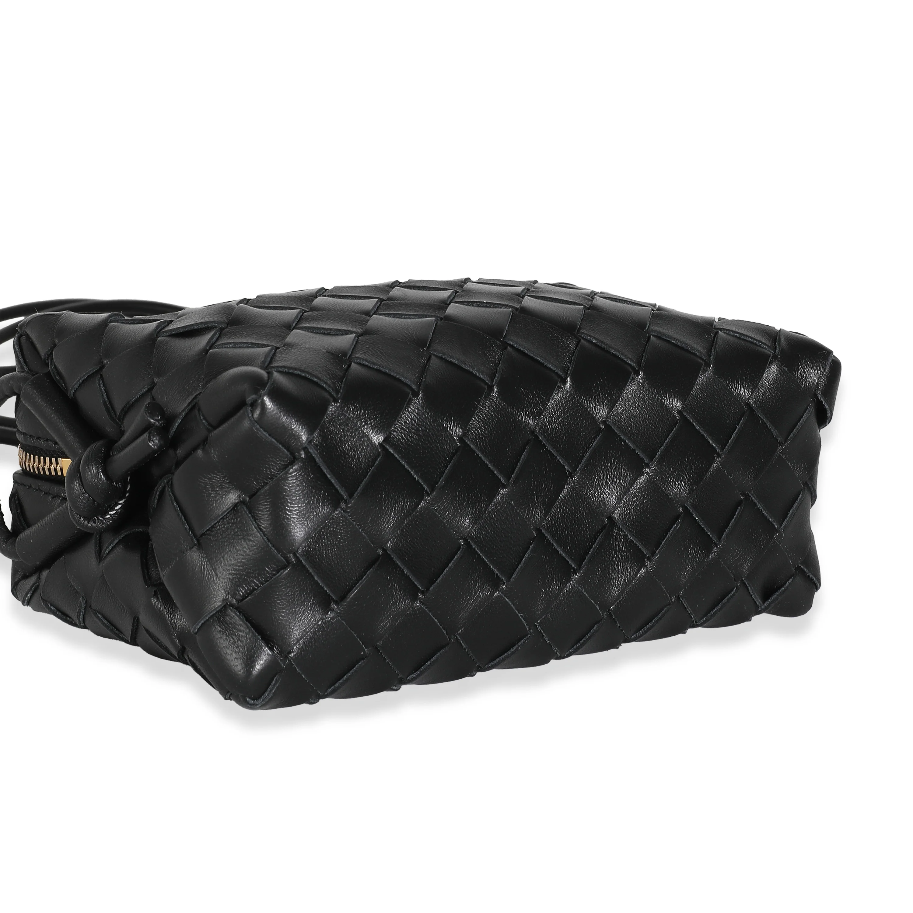 Black Nappa Intrecciato Mini Loop Camera Bag - Image 6