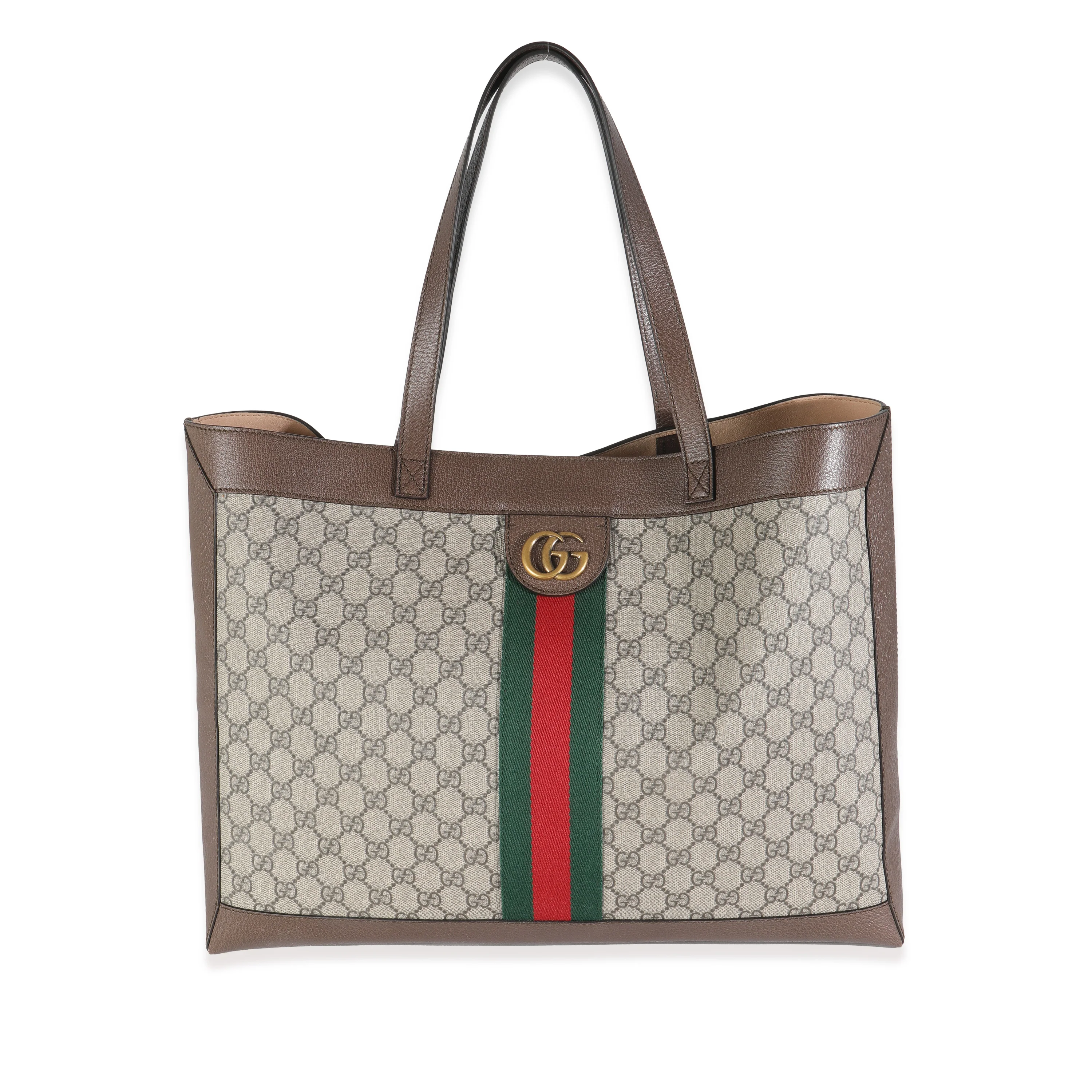 Beige GG Supreme Canvas Medium Ophidia Tote