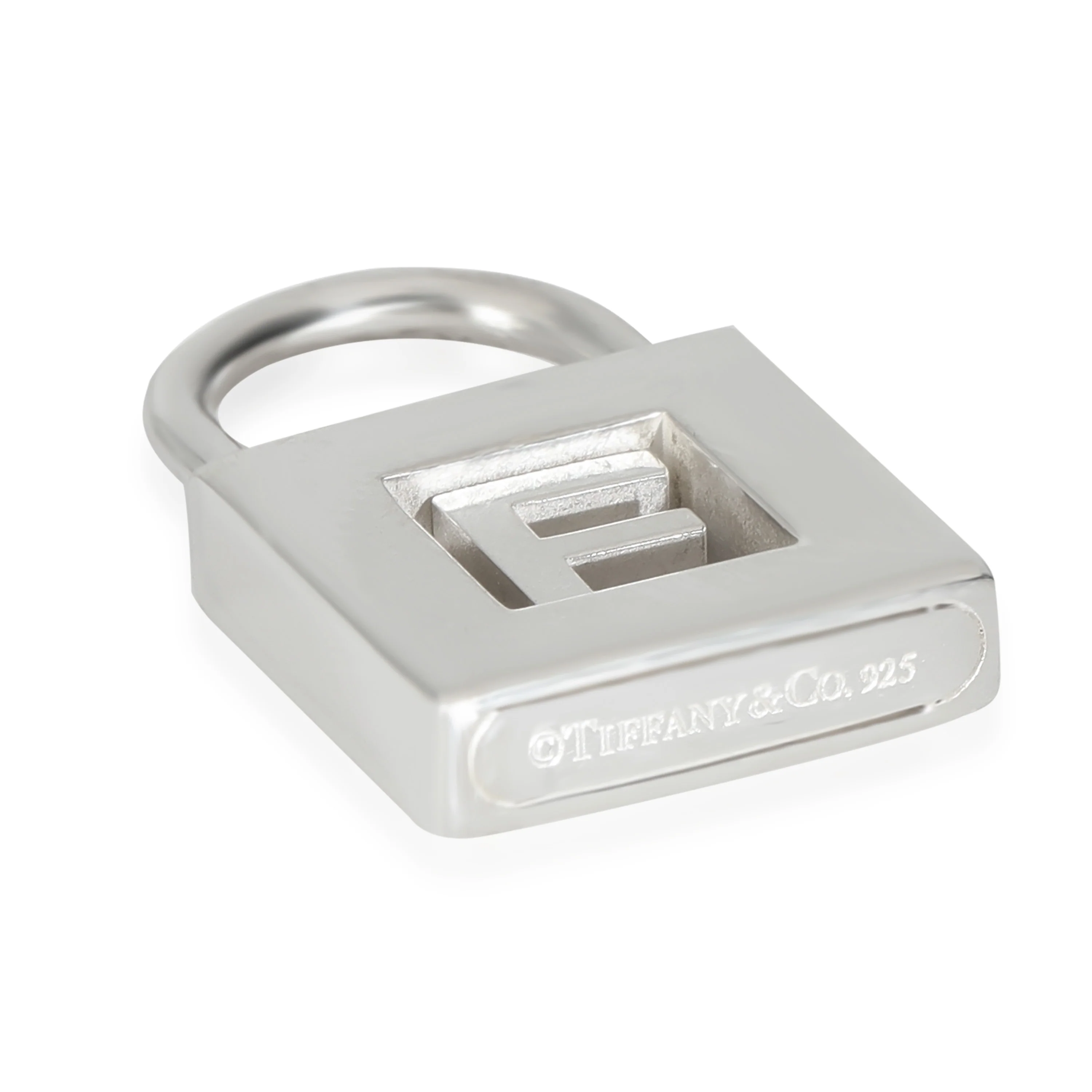 Padlock E Charm in  Sterling Silver - Image 3