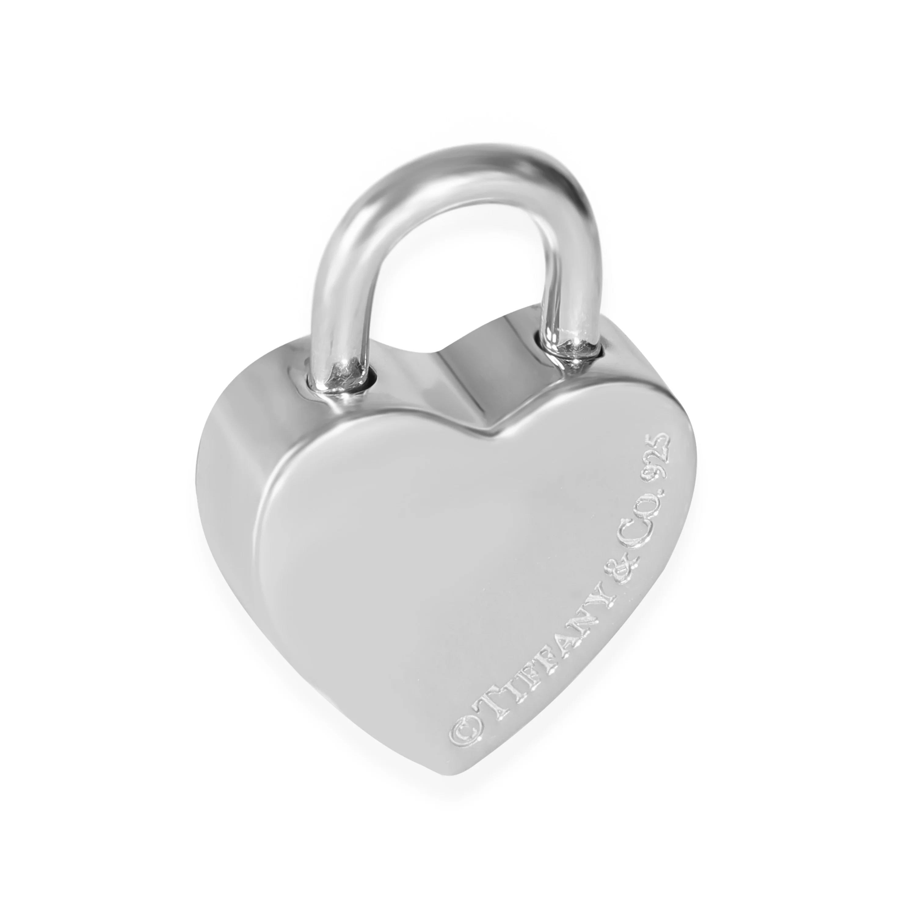 Heart Mom Padlock Charm in  Sterling Silver - Image 3