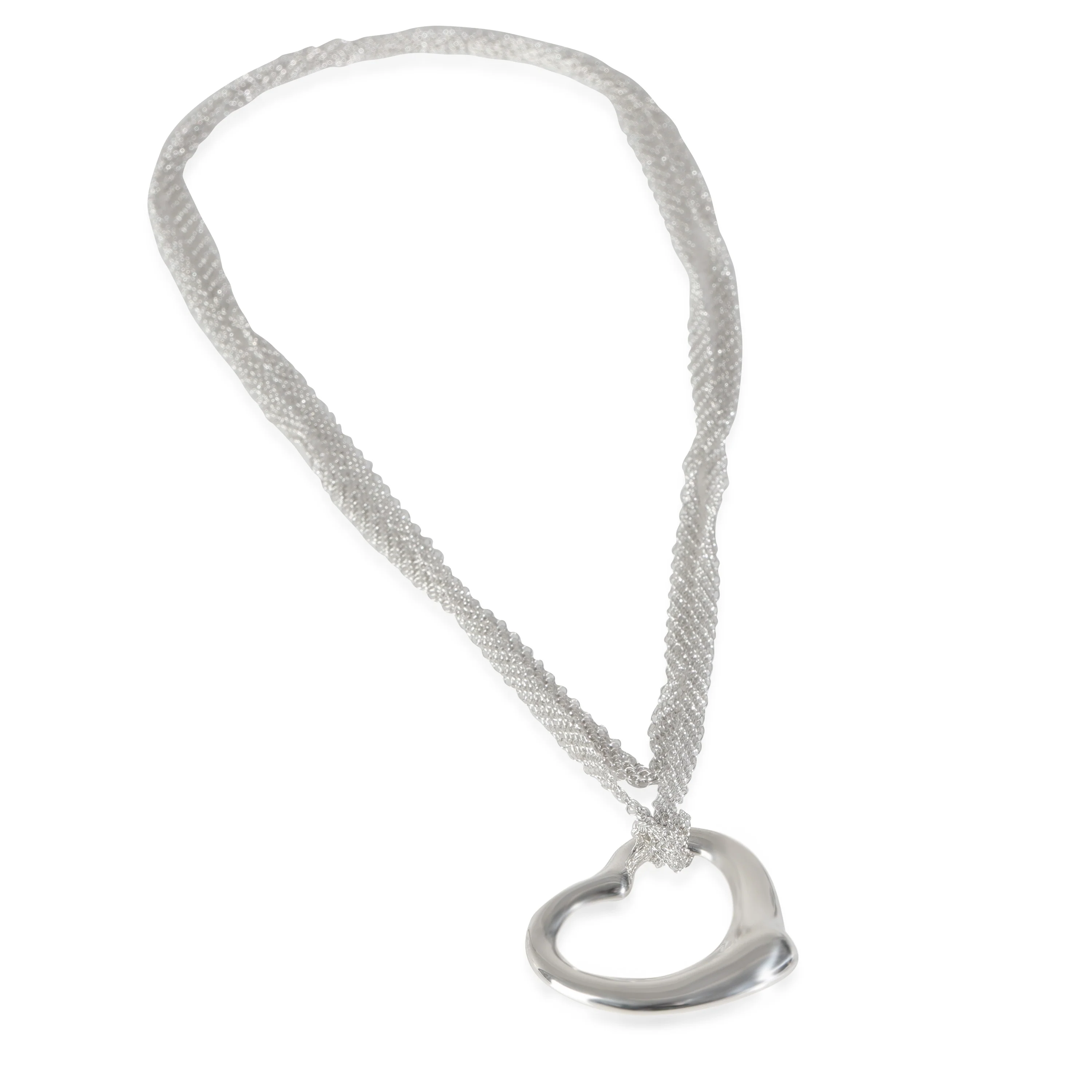 Elsa Peretti Open Heart Necklace in Sterling Silver - Image 2