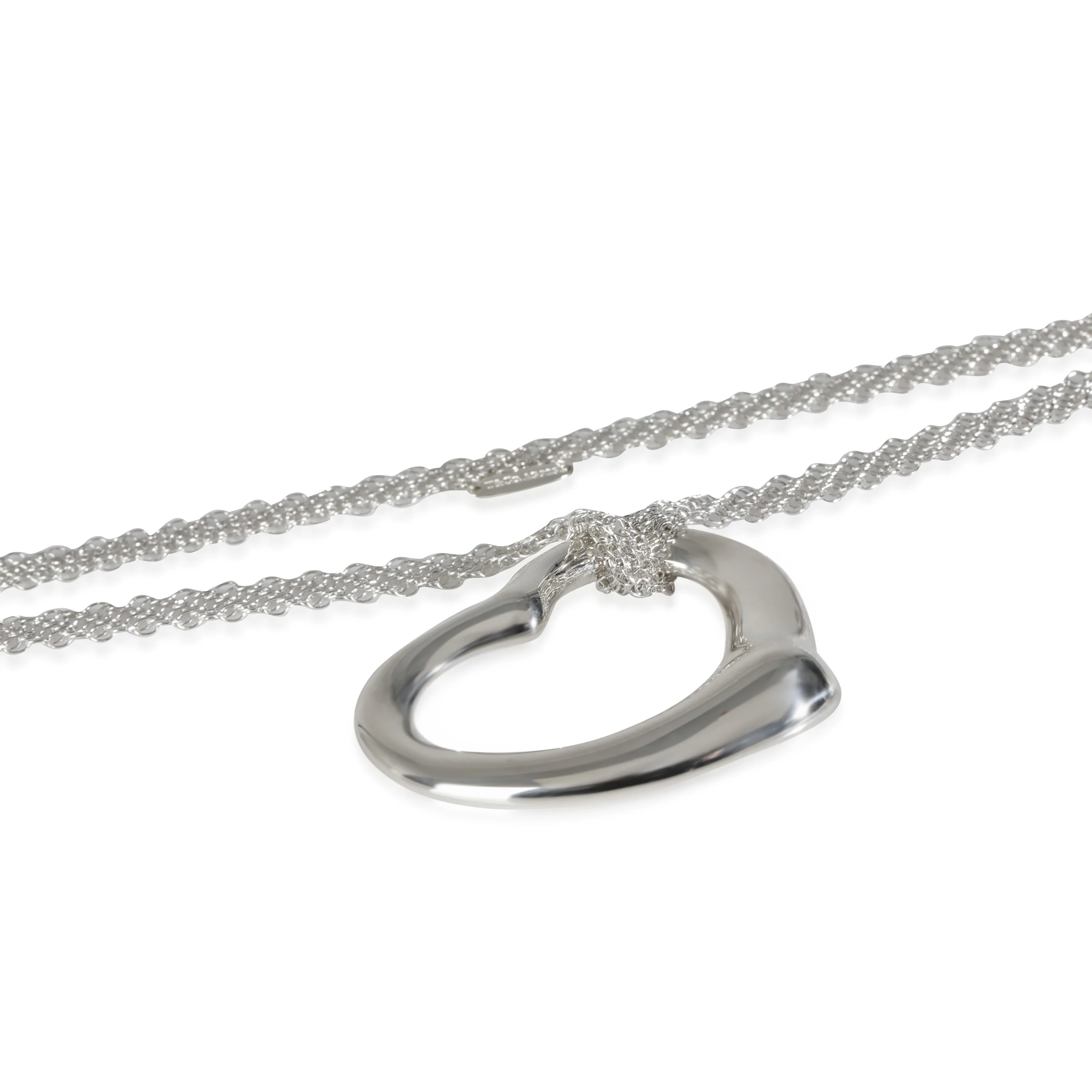 Elsa Peretti Open Heart Necklace in Sterling Silver - Image 3