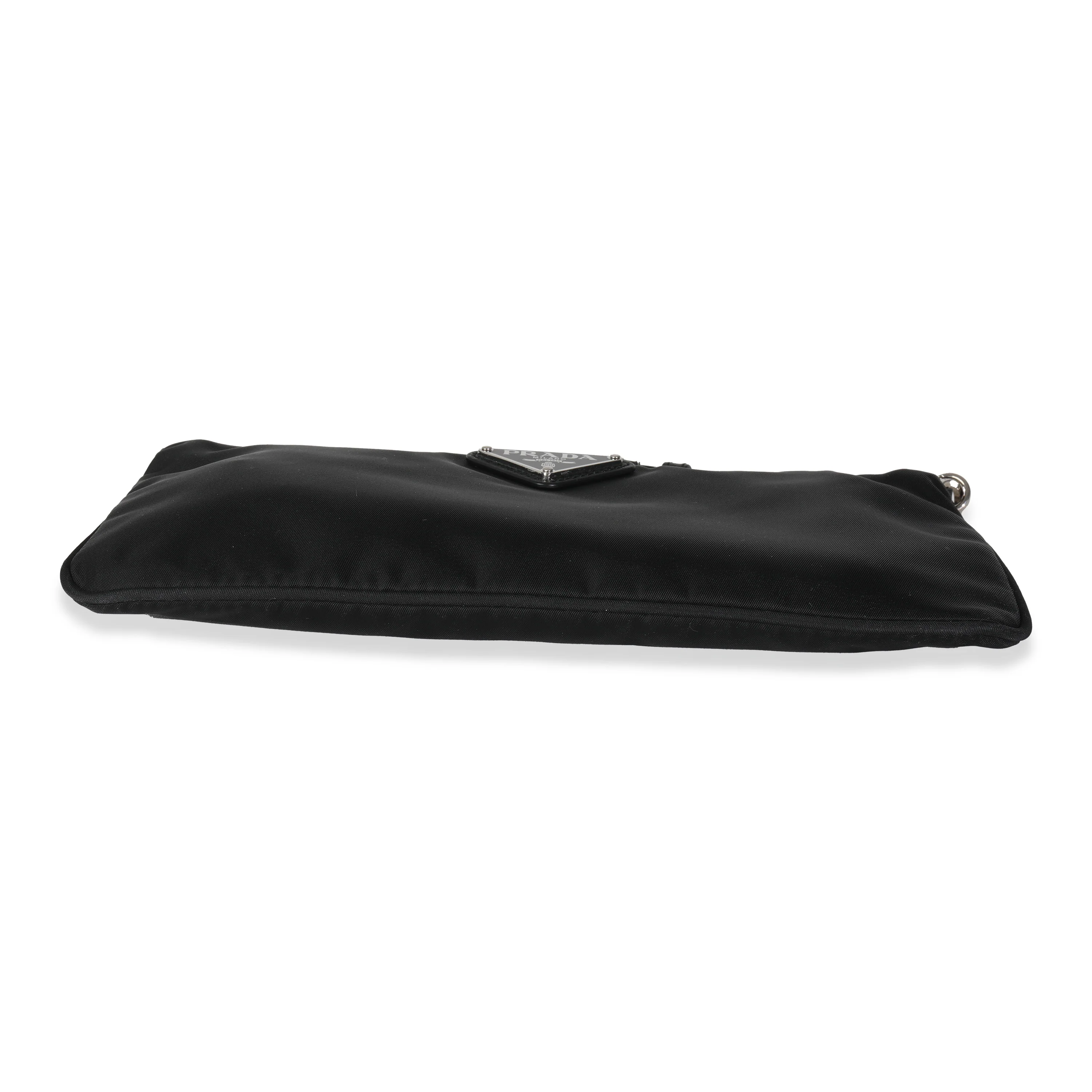 Black Nylon Logo Wristlet Clutch - Image 5