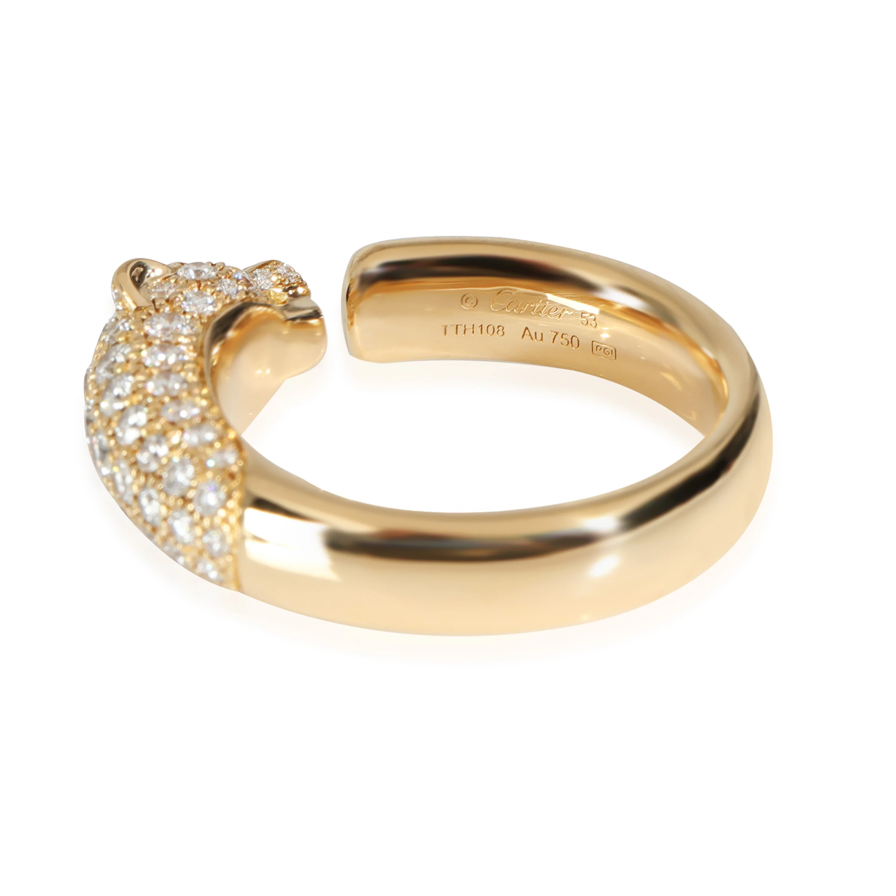 Panthere Ring, Diamonds, Small Model (Yellow Gold) - Image 4