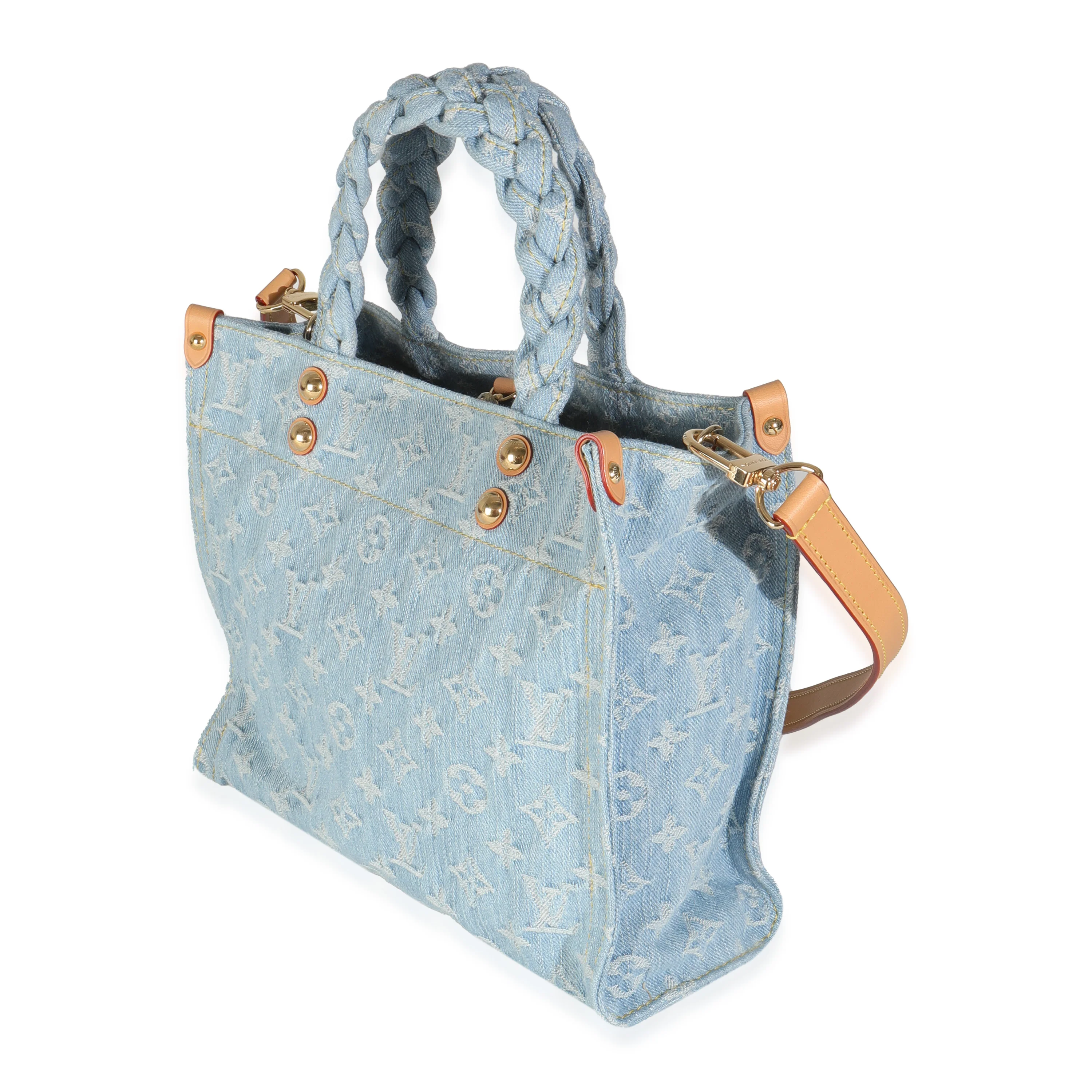 Sky Blue Monogram Denim Let Go PM - Image 2