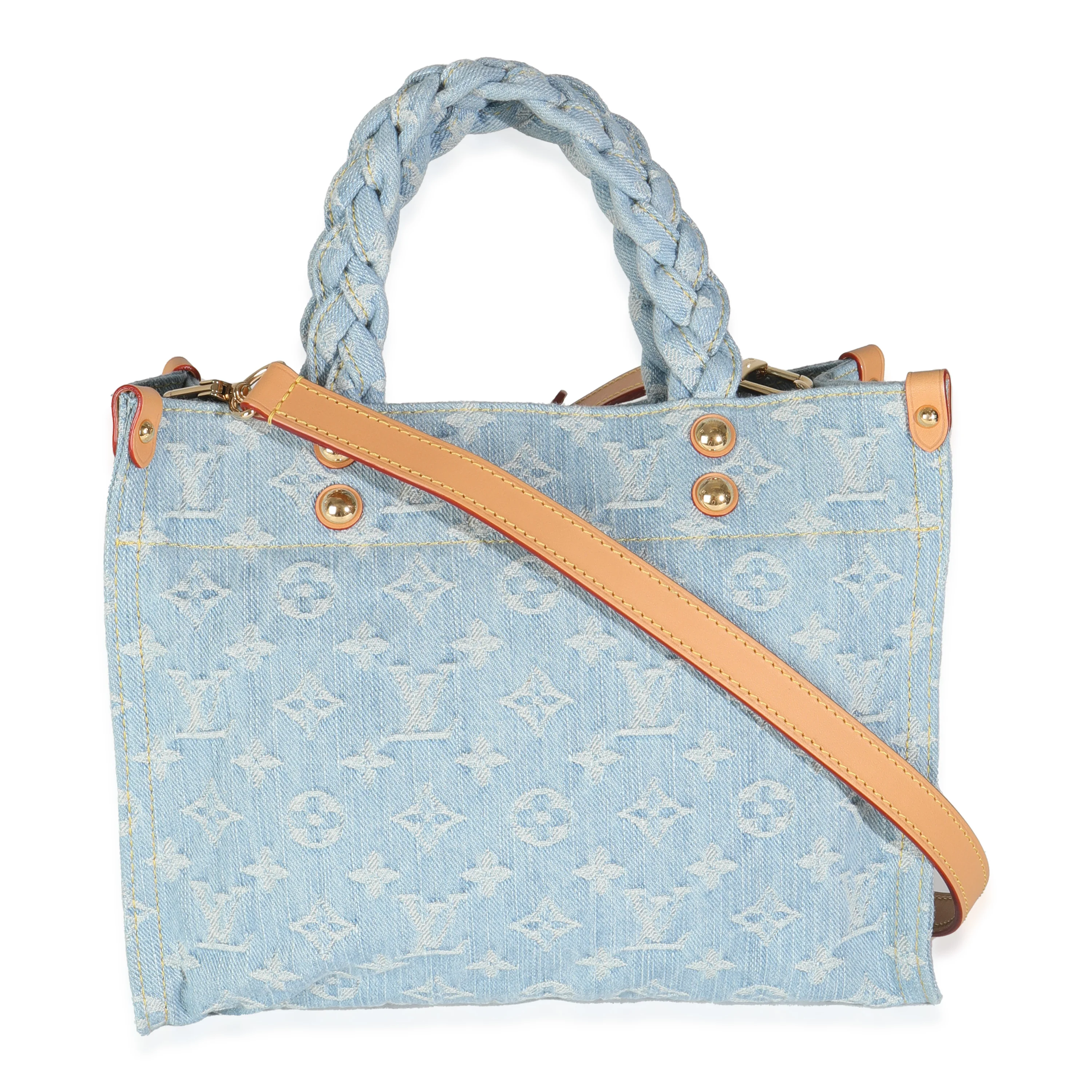 Sky Blue Monogram Denim Let Go PM - Image 4