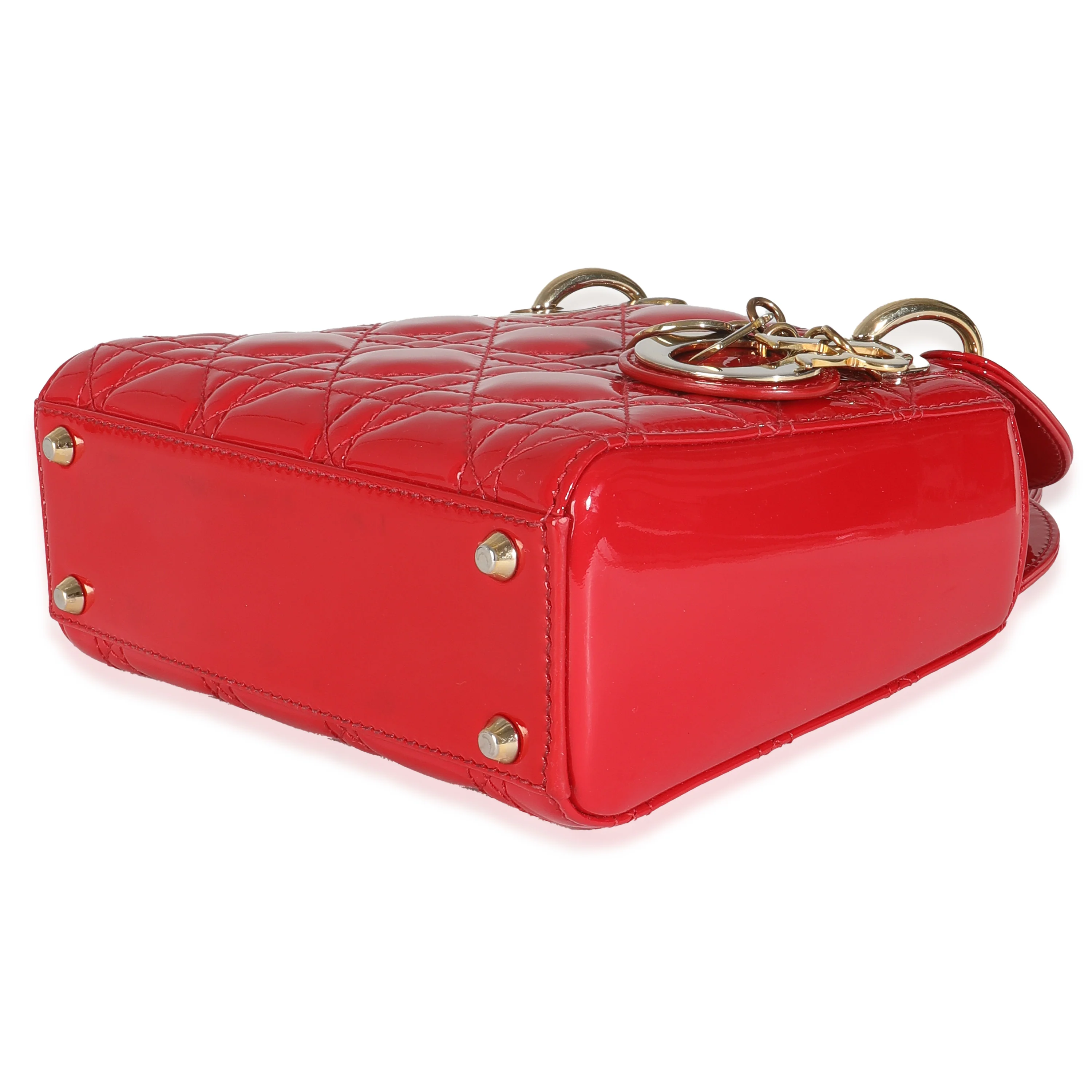 Red Patent Cannage Mini Lady Dior - Image 5