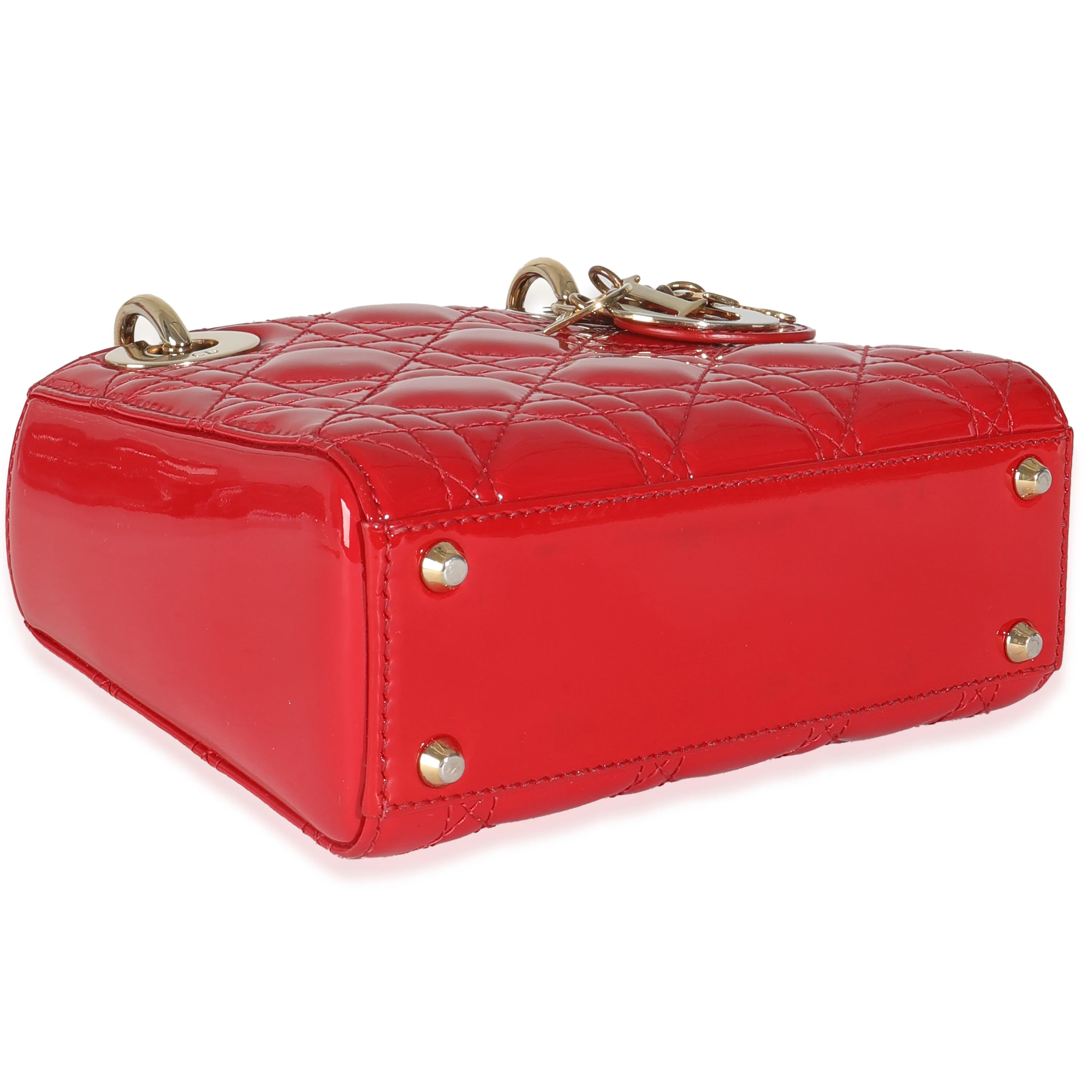 Red Patent Cannage Mini Lady Dior - Image 7