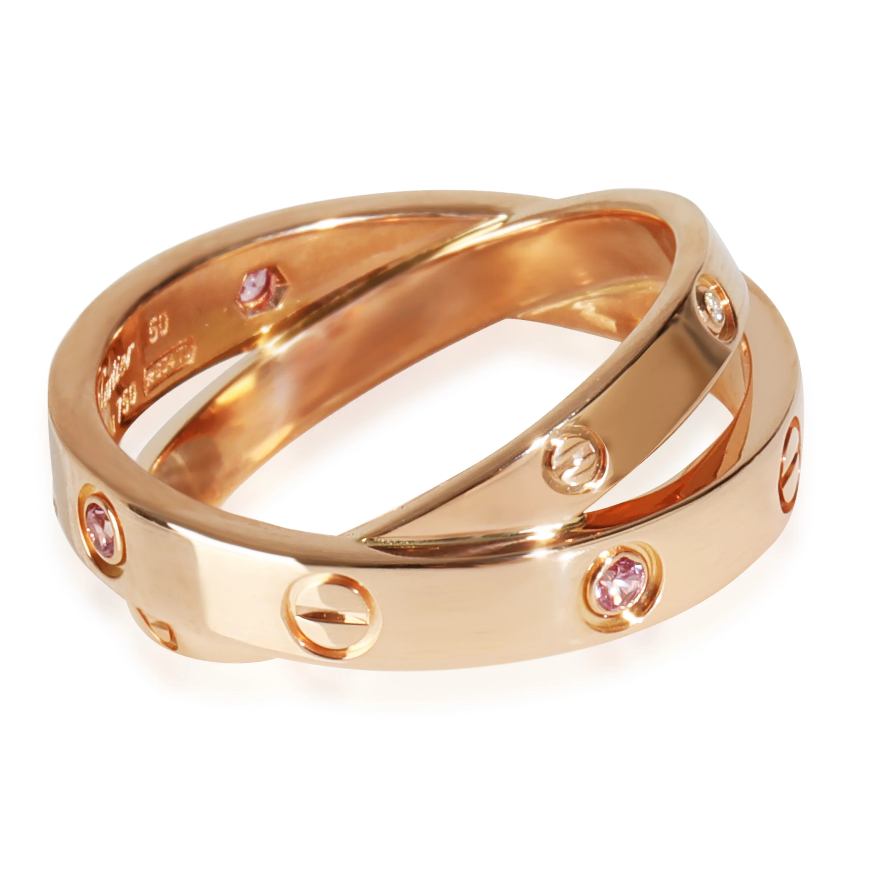 Love Ring, Pink Sapphire, Diamonds (Rose Gold) - Image 3