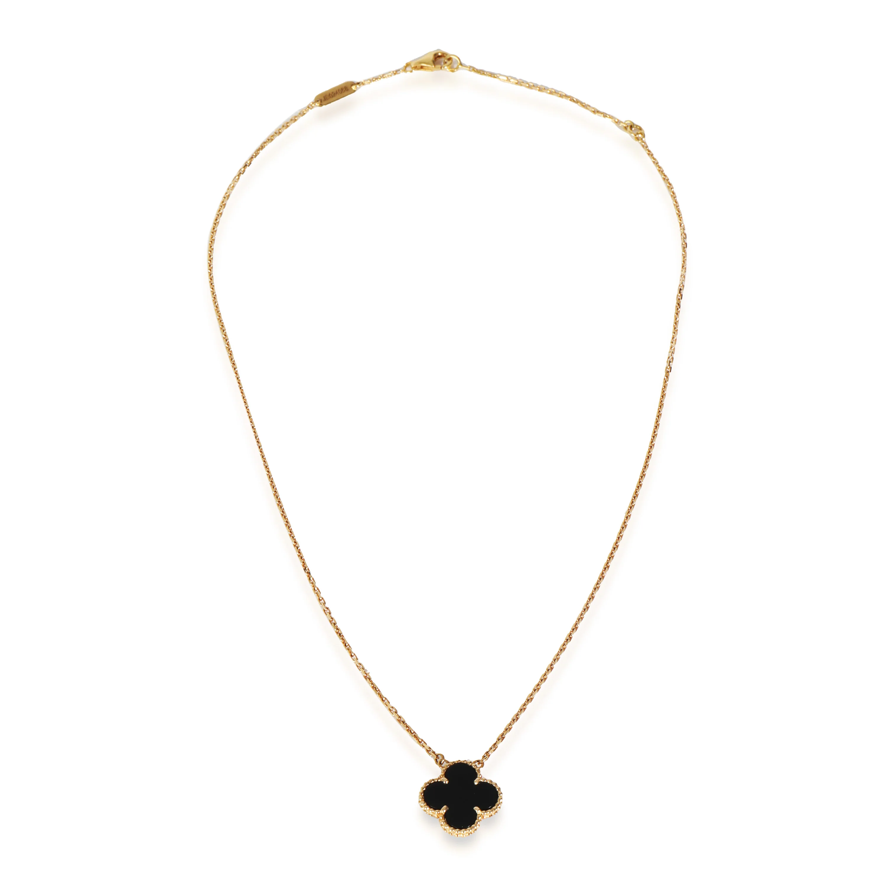 Alhambra Onyx Pendant in 18k Yellow Gold - Image 2