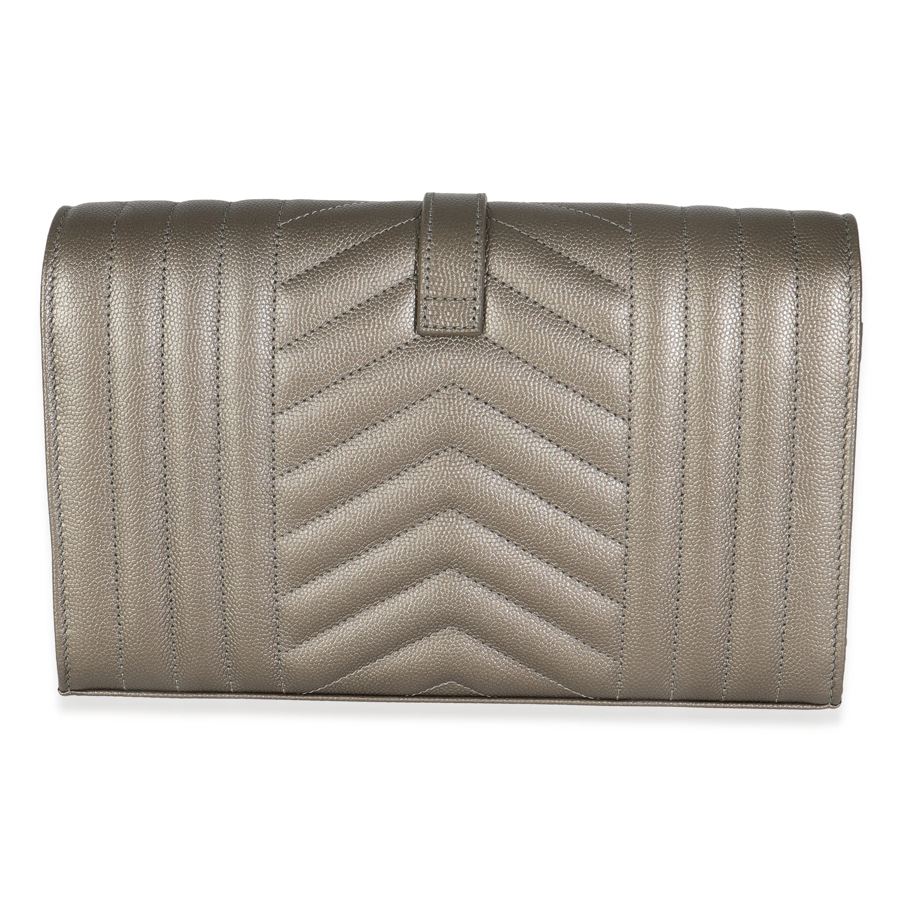 Piombo Tri-Quilt Grain De Poudre Cassandre Chain Wallet - Image 4
