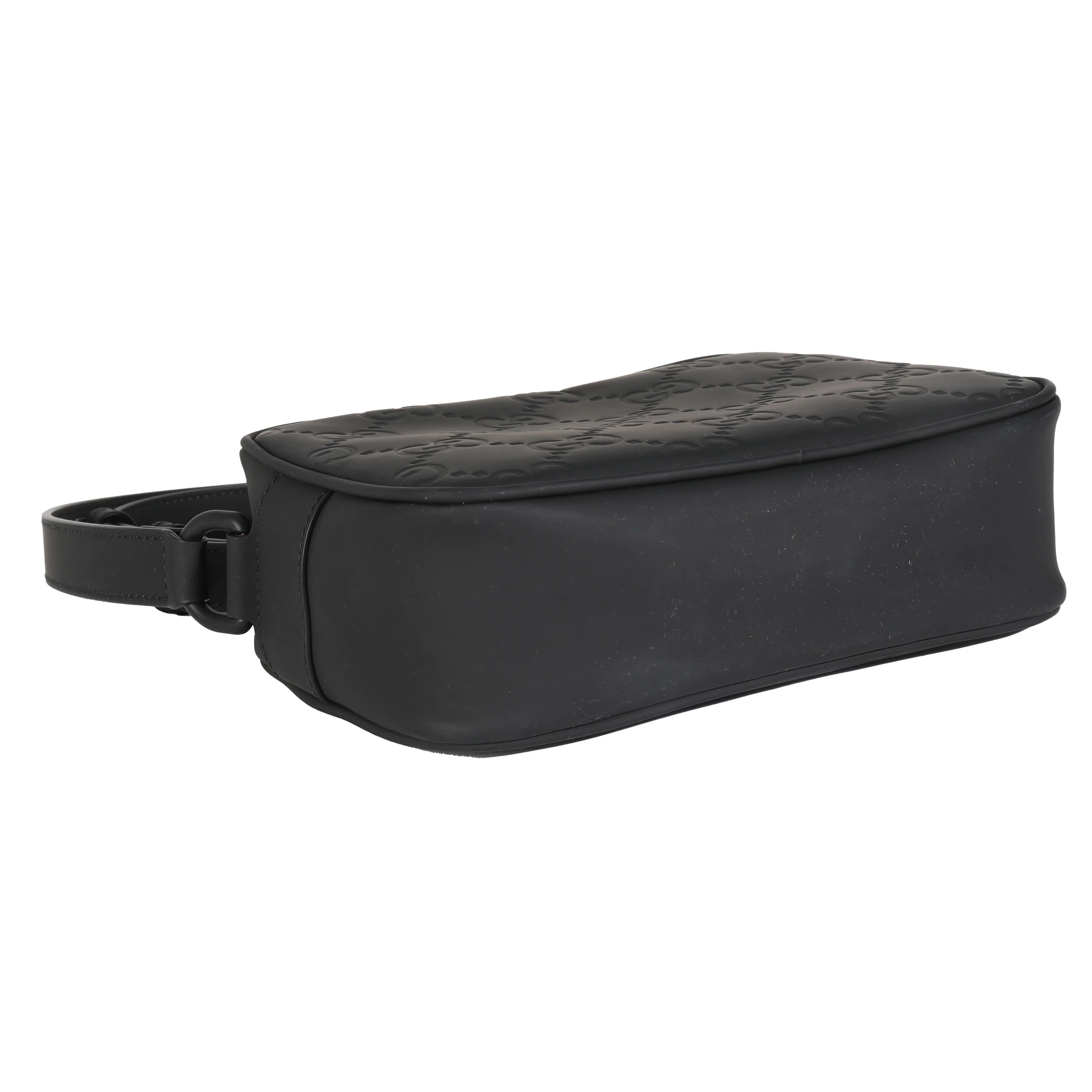 Grey GG Rubber Effect Mini Shoulder Bag - Image 5