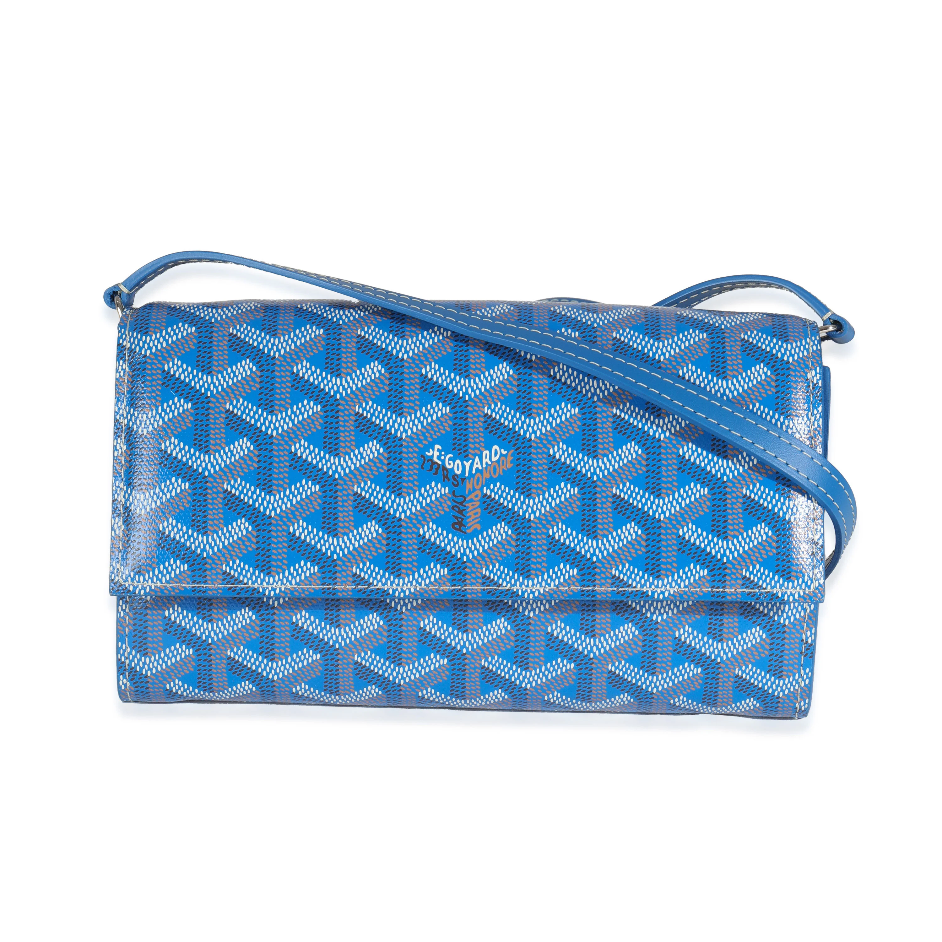 Blue Goyardine Canvas Varenne Continental Wallet