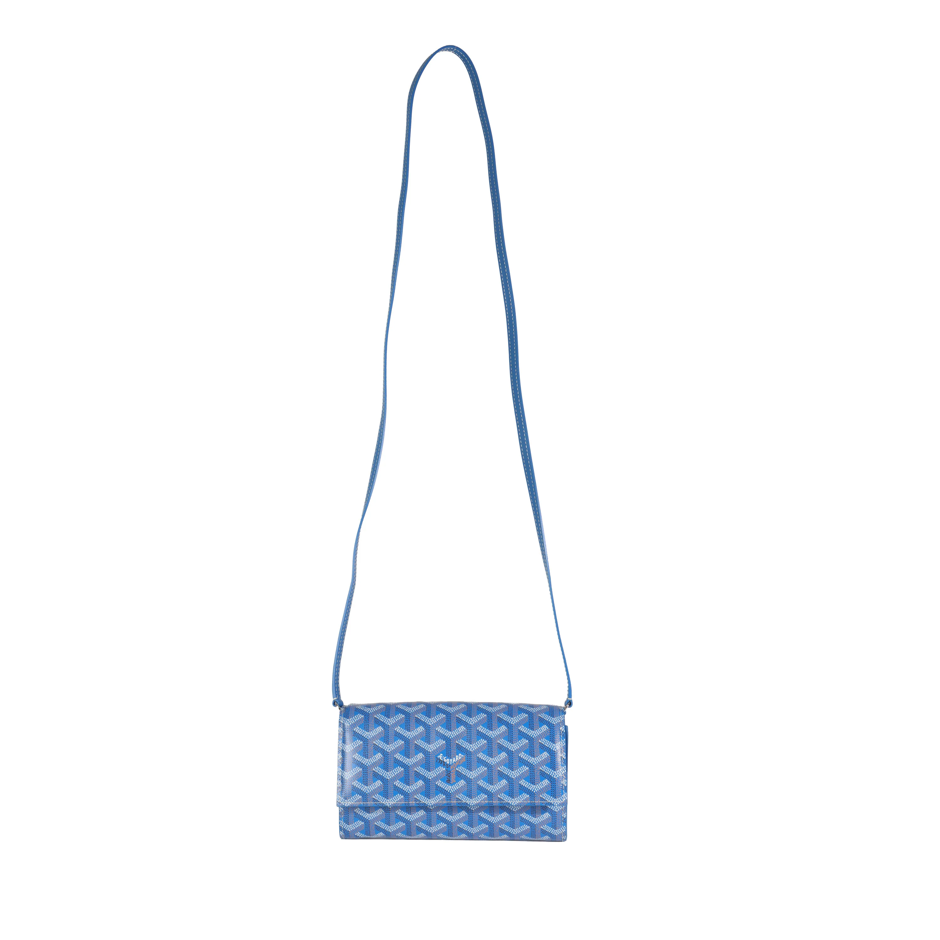 Blue Goyardine Canvas Varenne Continental Wallet - Image 7