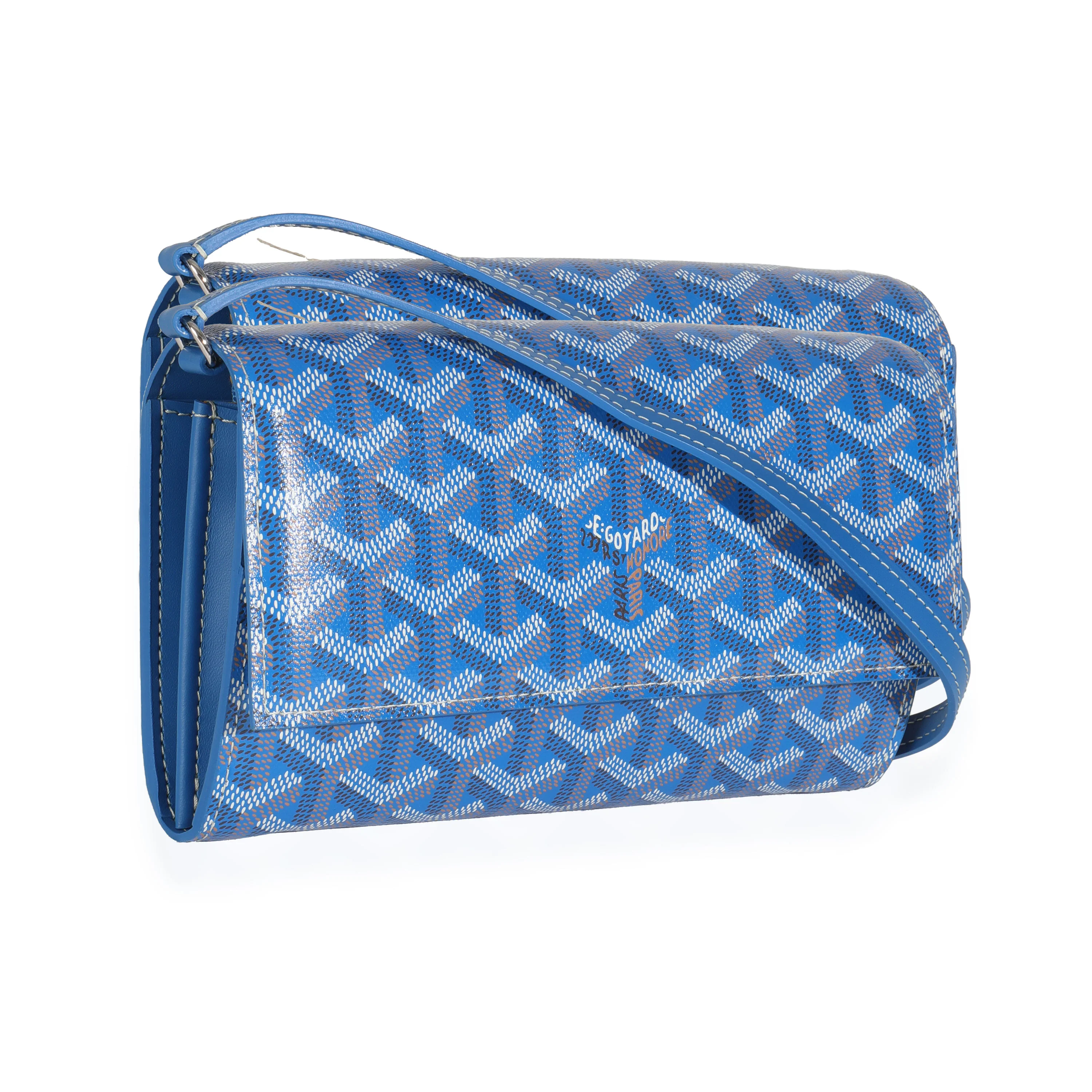 Blue Goyardine Canvas Varenne Continental Wallet - Image 9