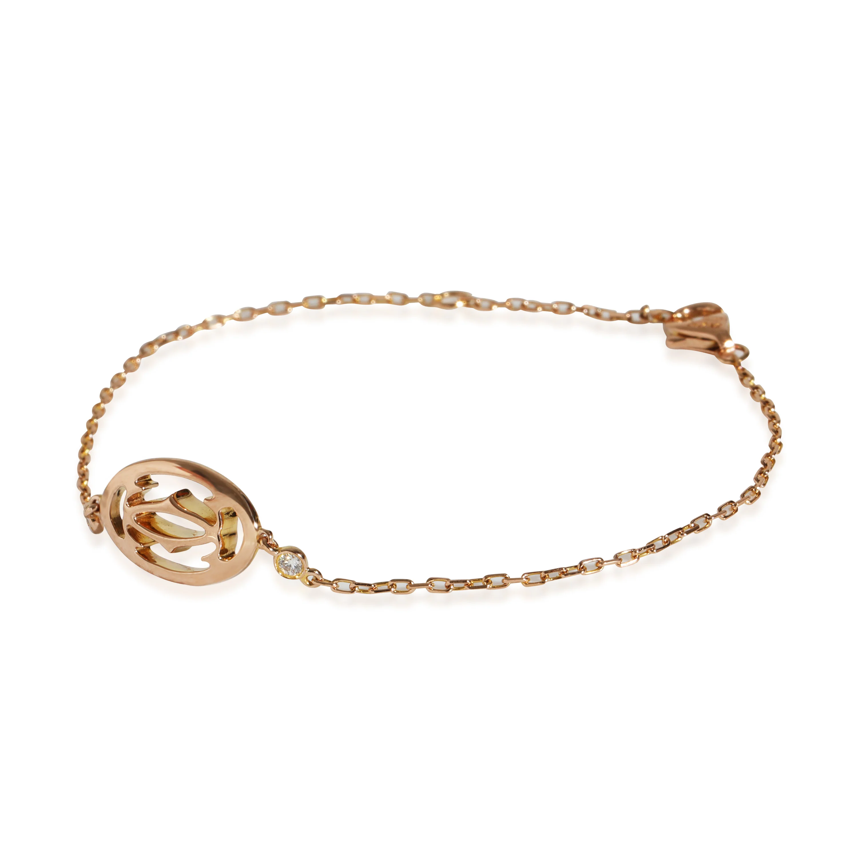 Rose Gold Diamond Logo Bracelet - Image 2