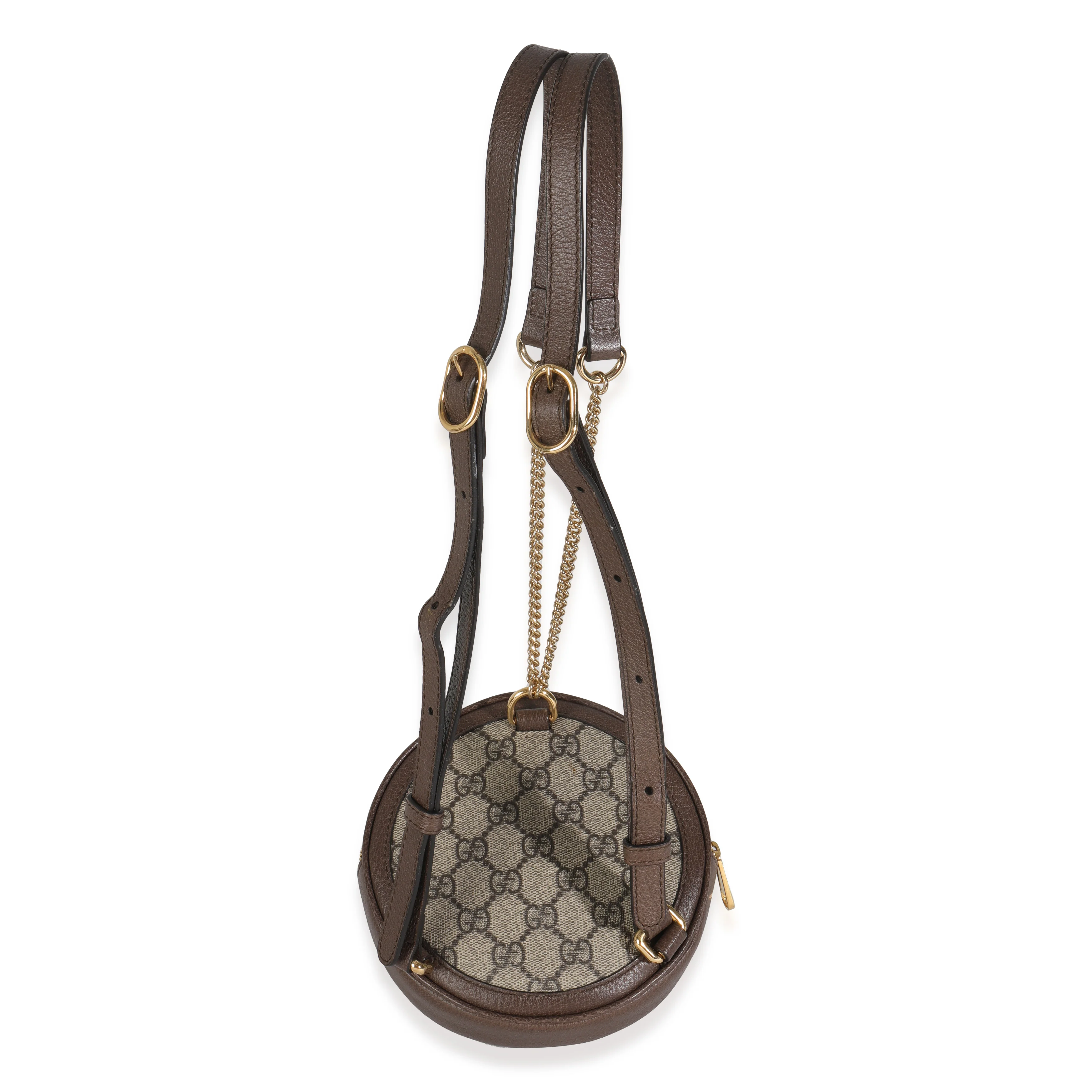 Beige GG Supreme Canvas Ophidia Round Backpack - Image 4