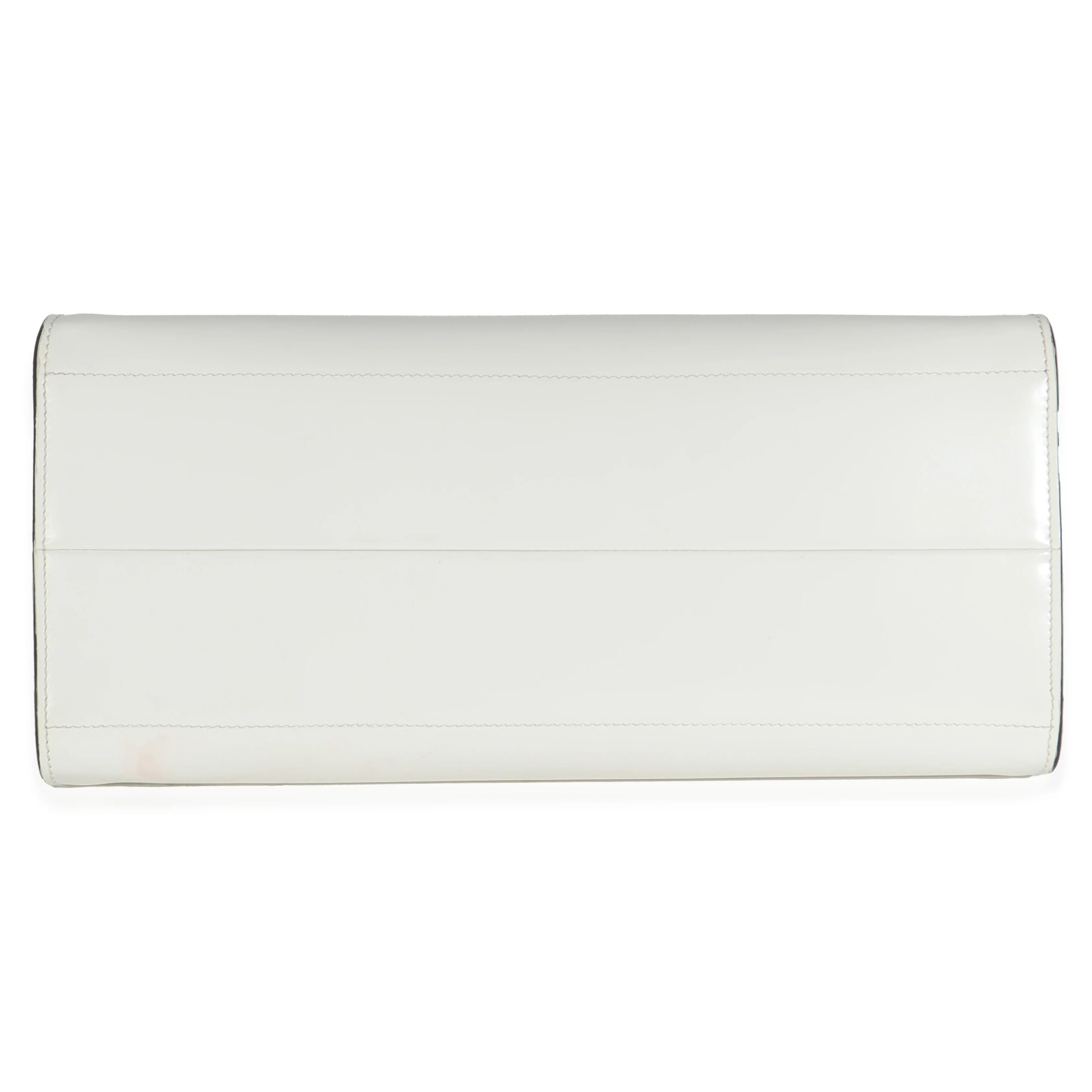 White Spazzolato Trapeze Logo Plaque Tote - Image 5