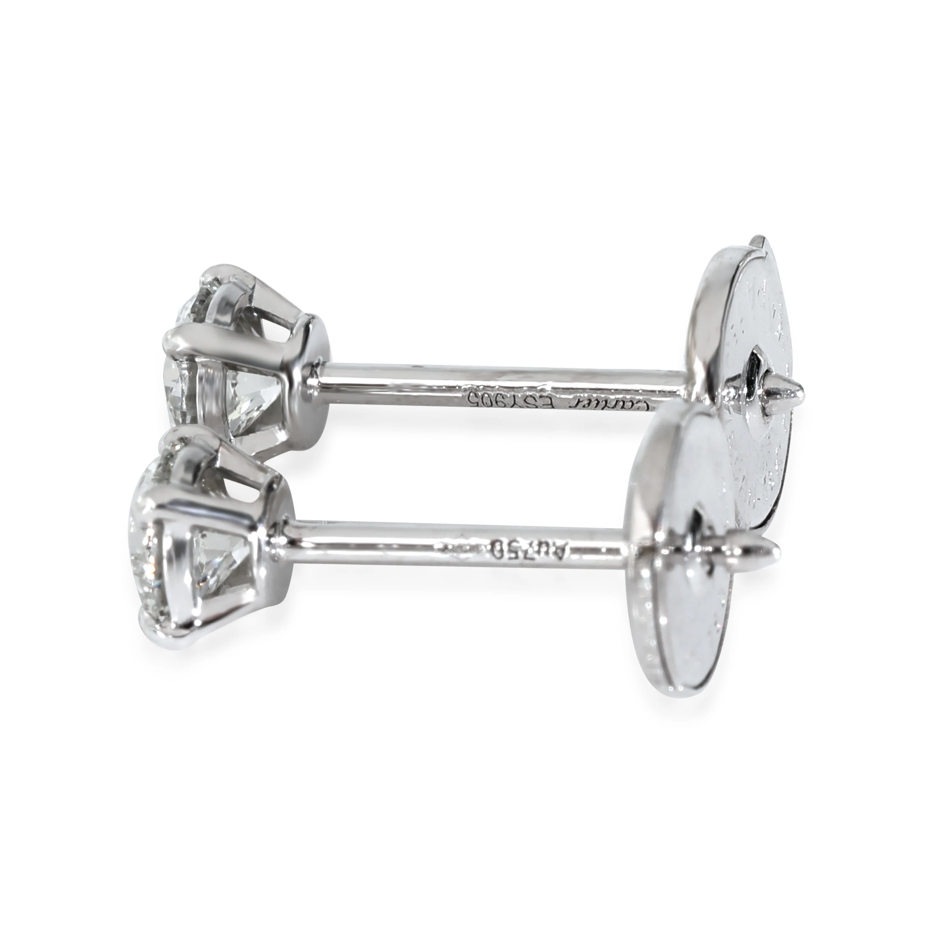 1895 Diamond Solitaire Earring, .46 Ctw. H VS1 - Image 3