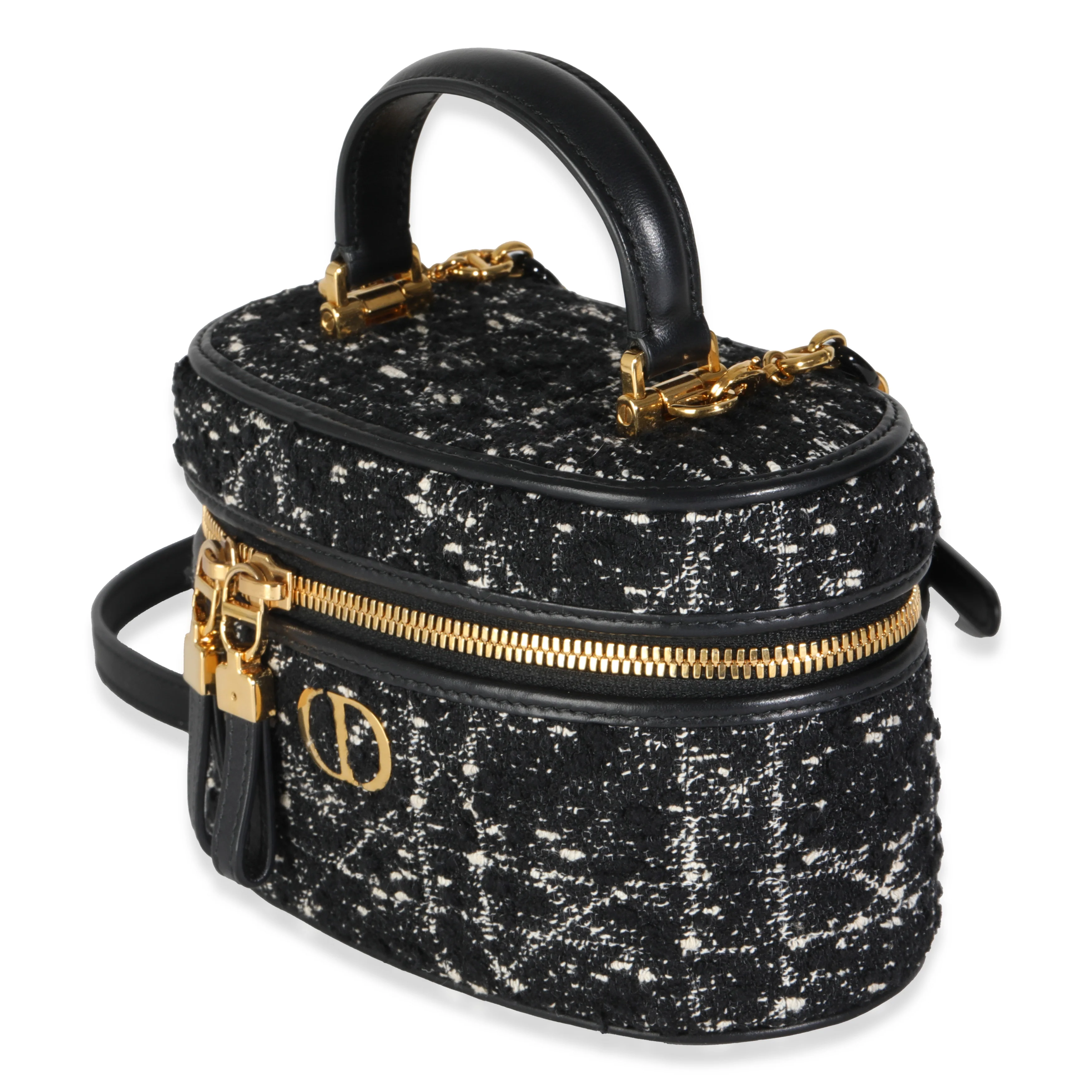 Black Gold Tweed Mini Caro Vanity - Image 2