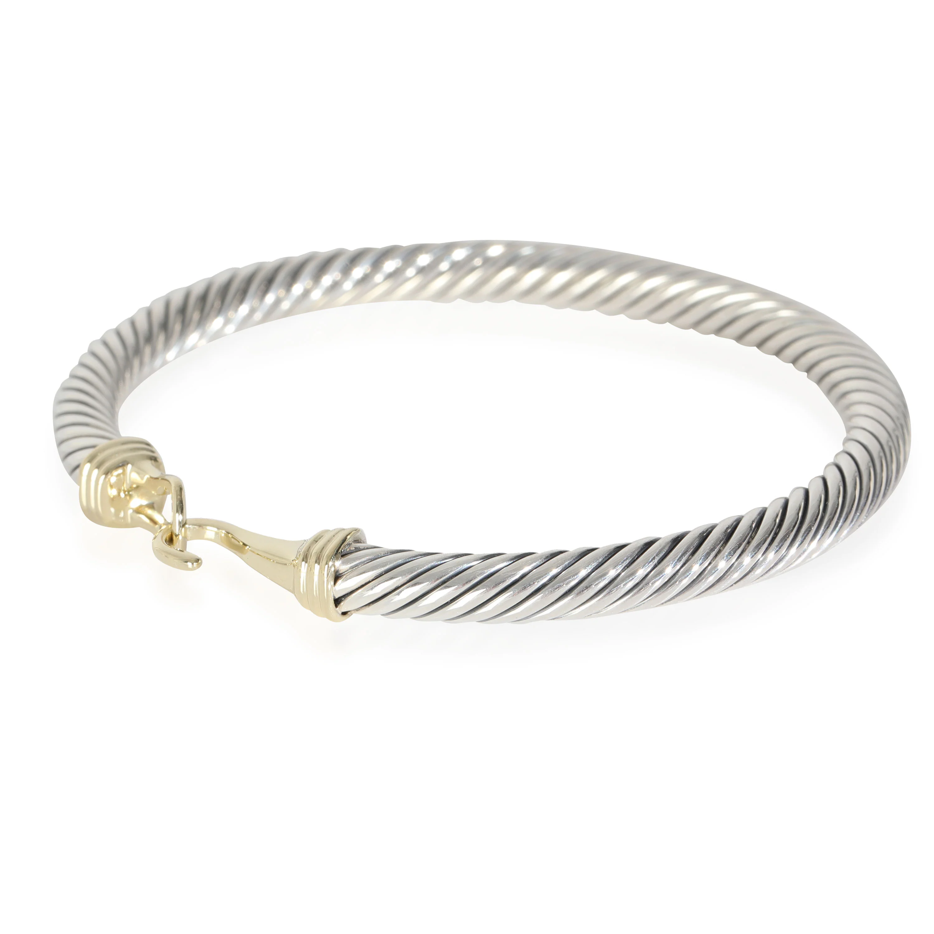 Cable Hook Bracelet in 14k Yellow Gold/Sterling Silver - Image 2