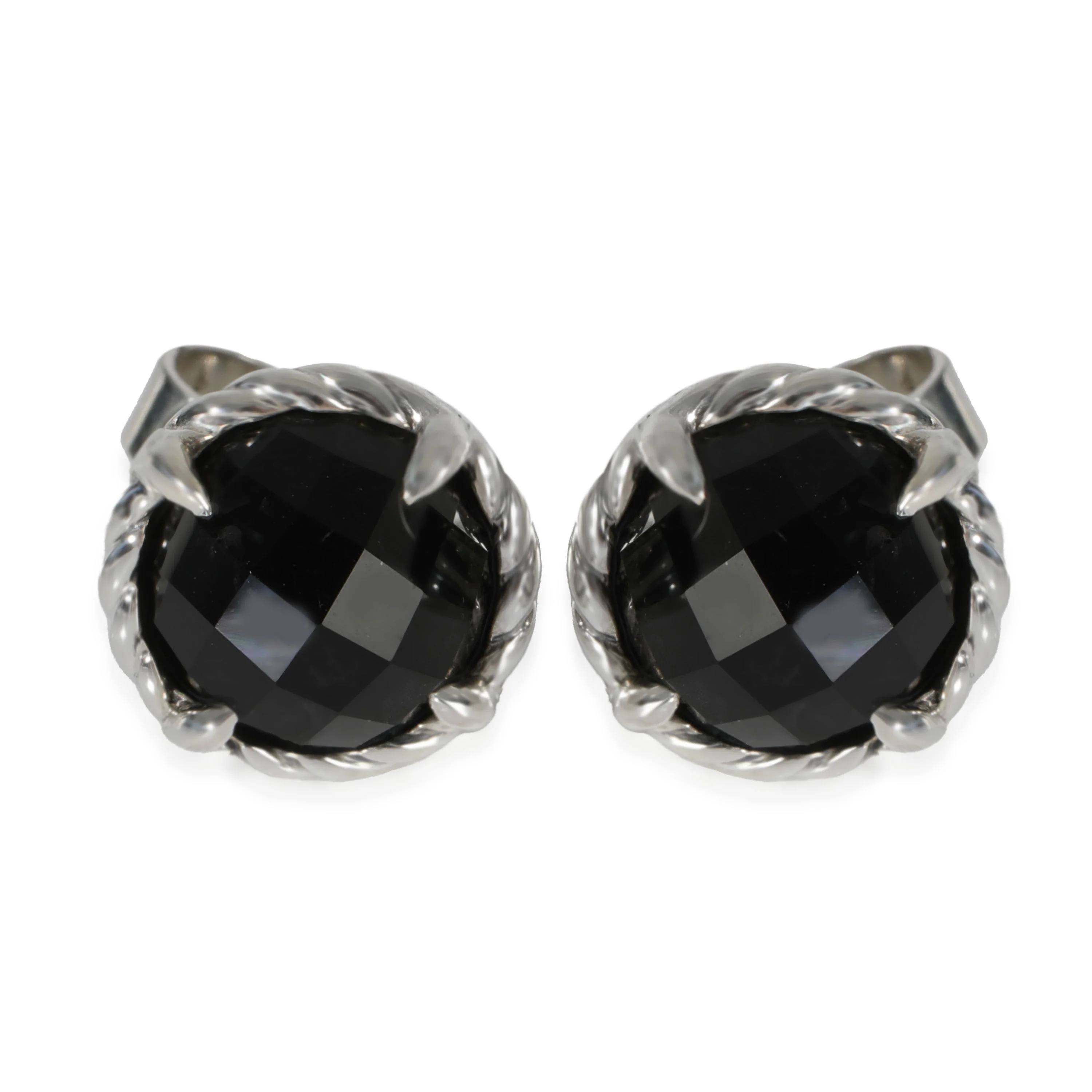 Chatelaine Onyx Earrings in  Sterling Silver