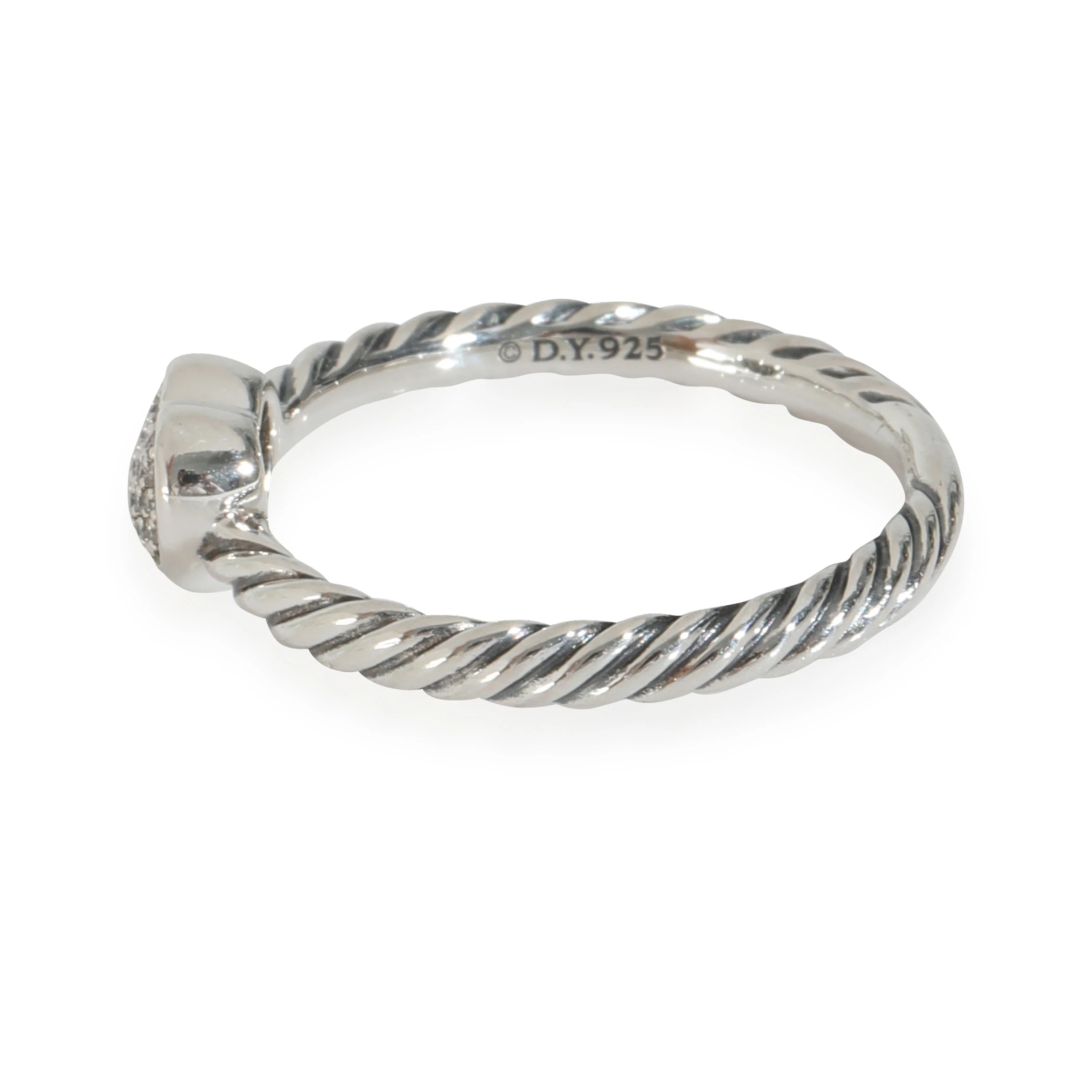Sterling Silver Diamond Cable Collectible Ring - Image 5