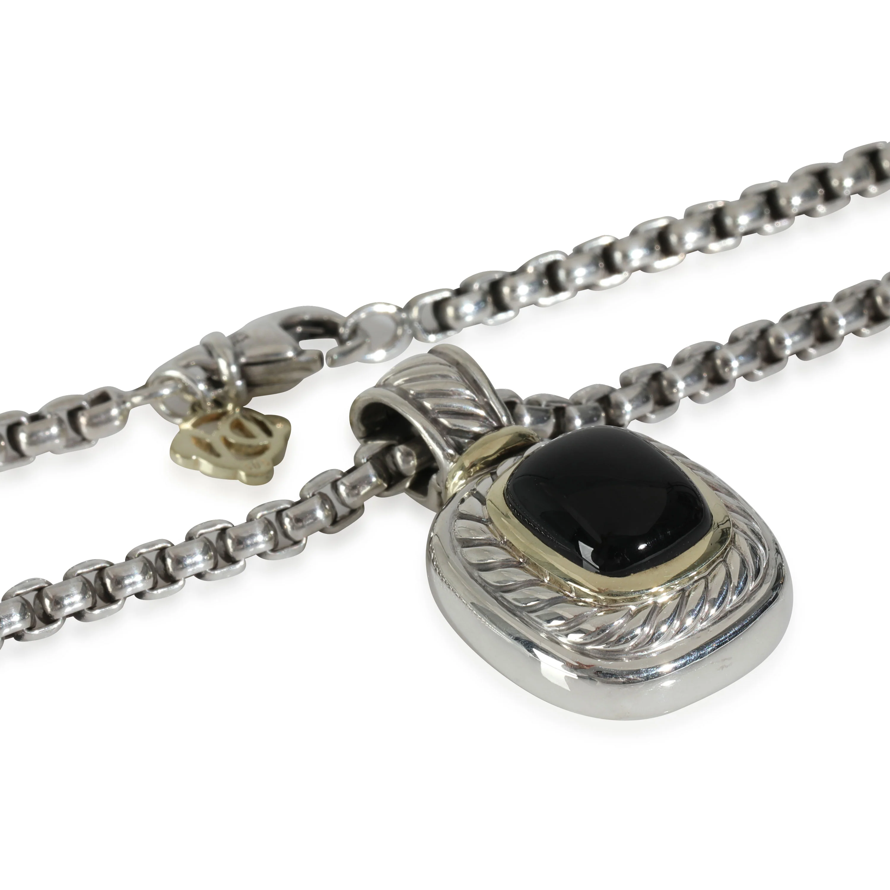 Albion Onyx Pendant in 14k Yellow Gold/Sterling Silver - Image 3