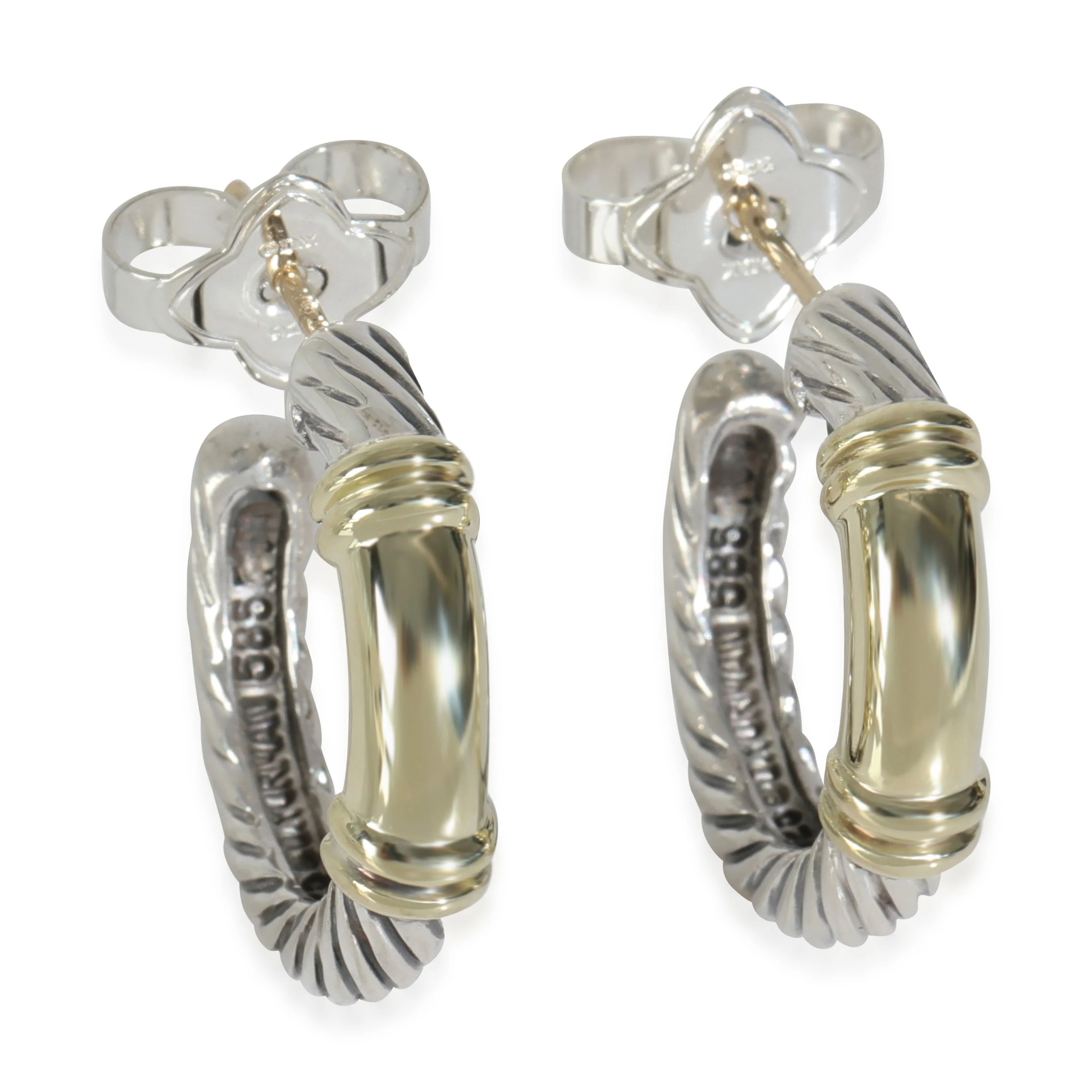 Metro Earrings in 14k Yellow Gold/Sterling Silver