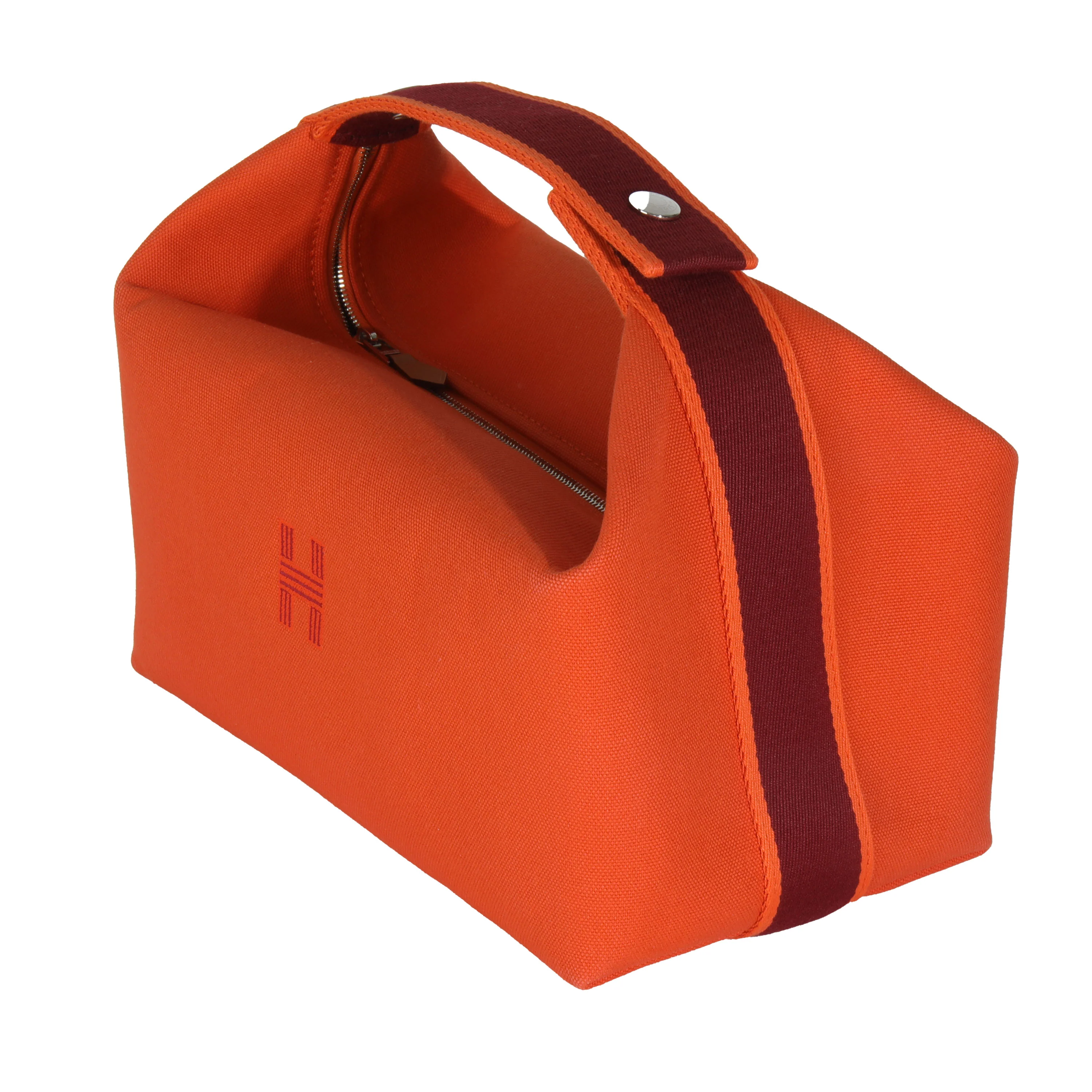 Orange Feu Burgundy Canvas Large Bride-A-Brac Pouch - Image 2