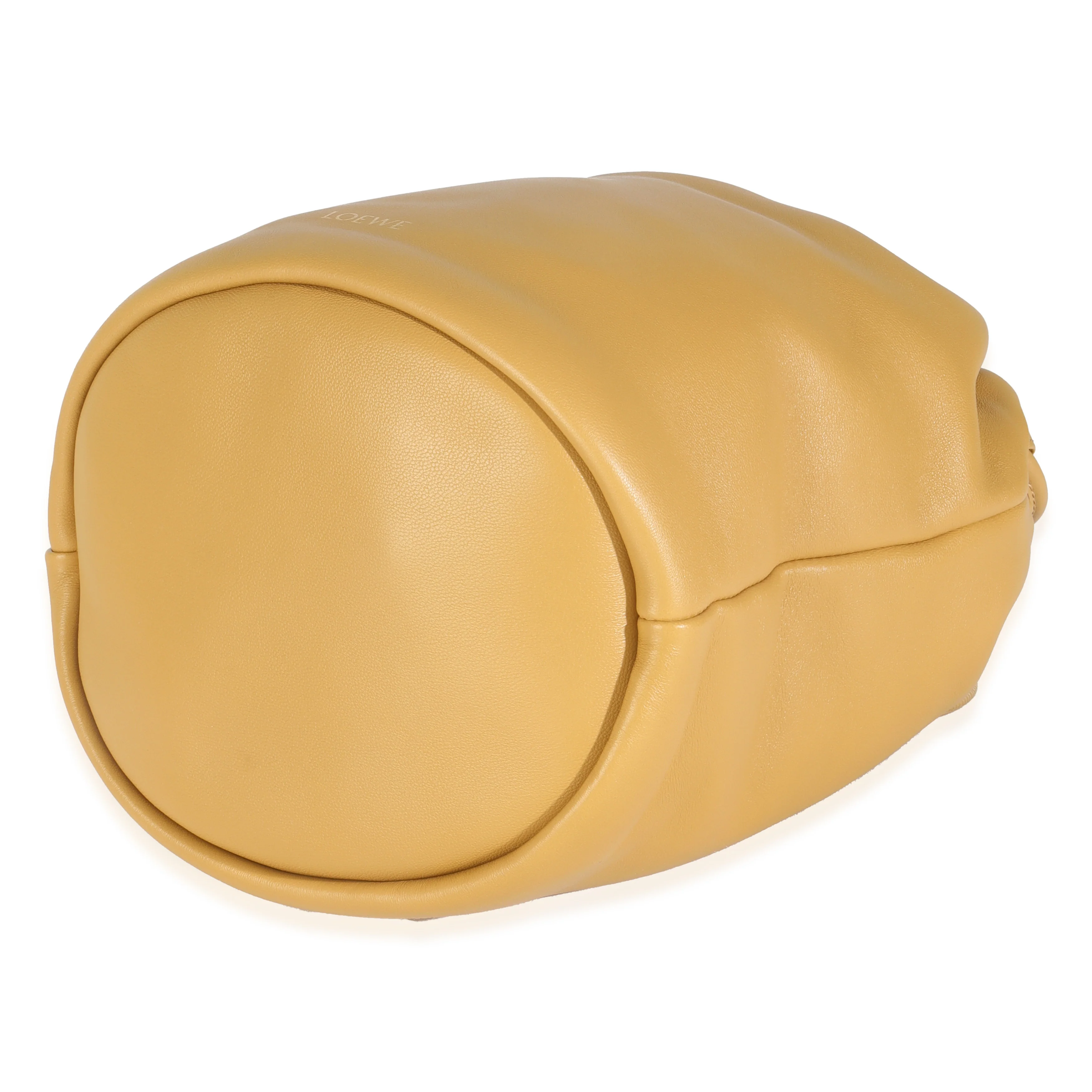 Sahara Mellow Nappa Lambskin Flamenco Chain Bucket Bag - Image 7