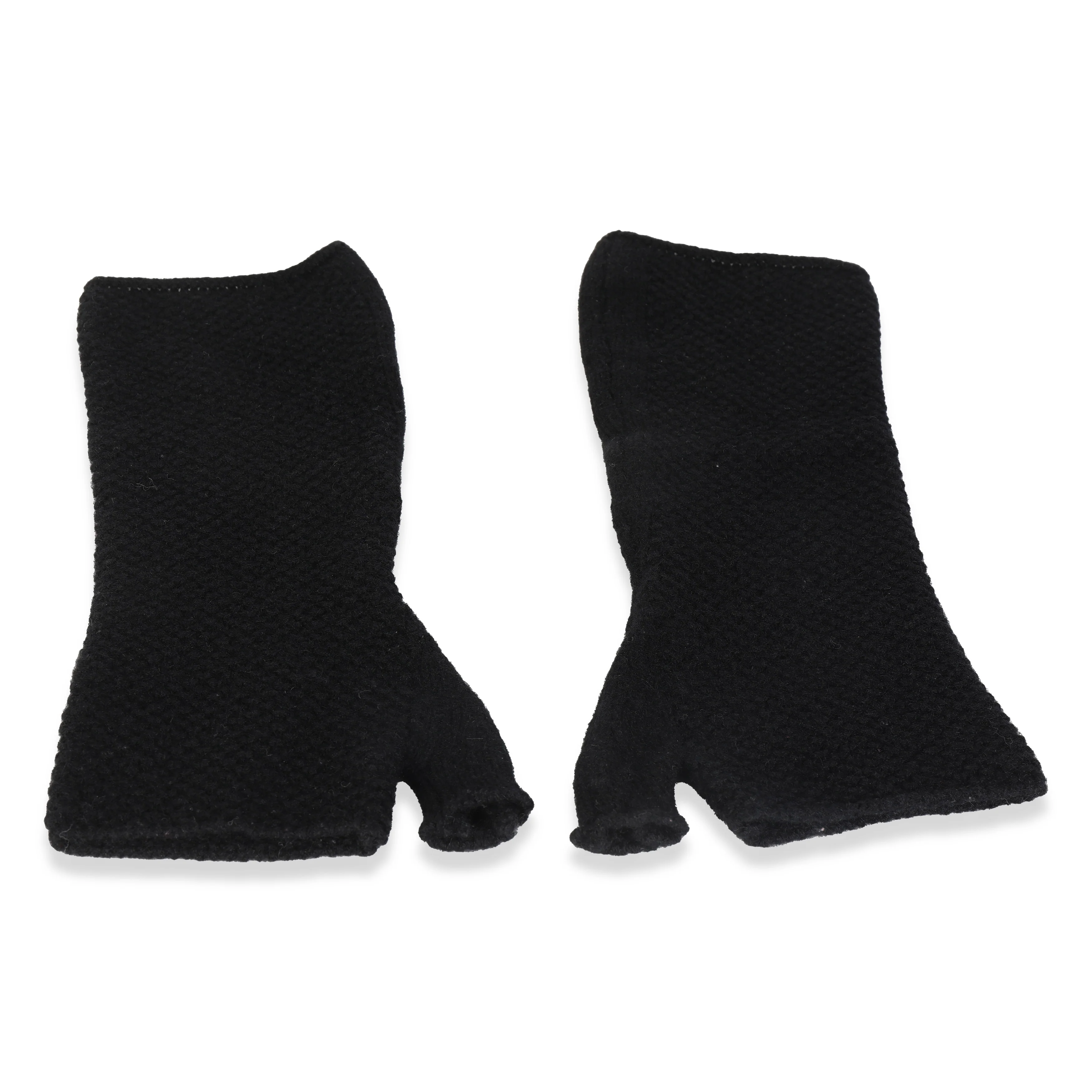 20A Black Cashmere CC Fingerless Long Gloves - Image 2