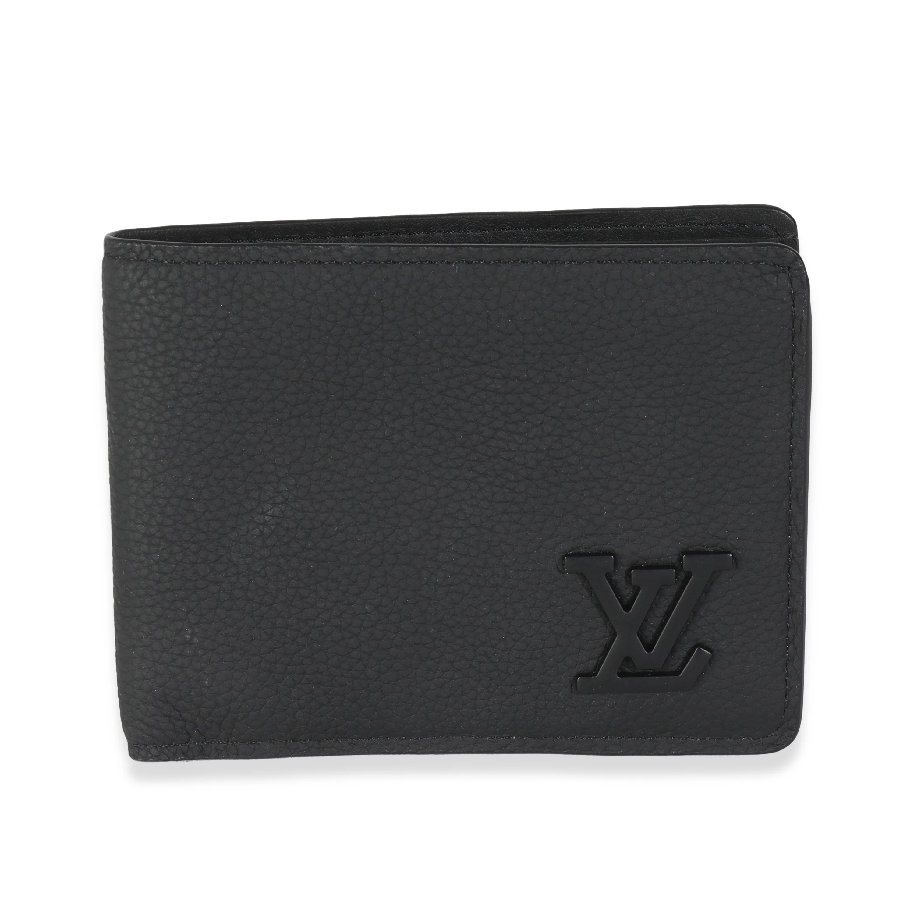 Black Aerogram Calfskin Multiple Wallet