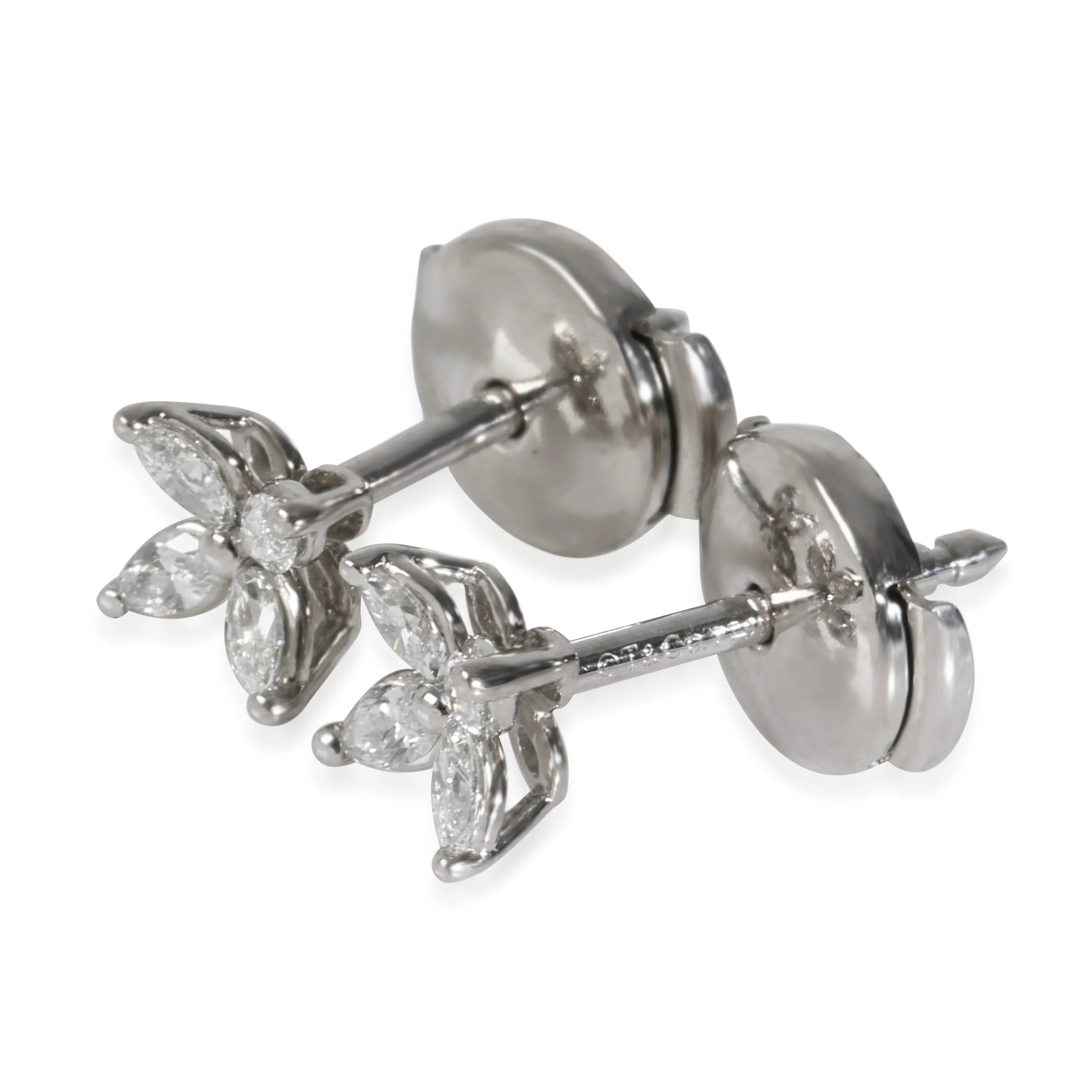Platinum Diamond Victoria Mini Earrings - Image 2