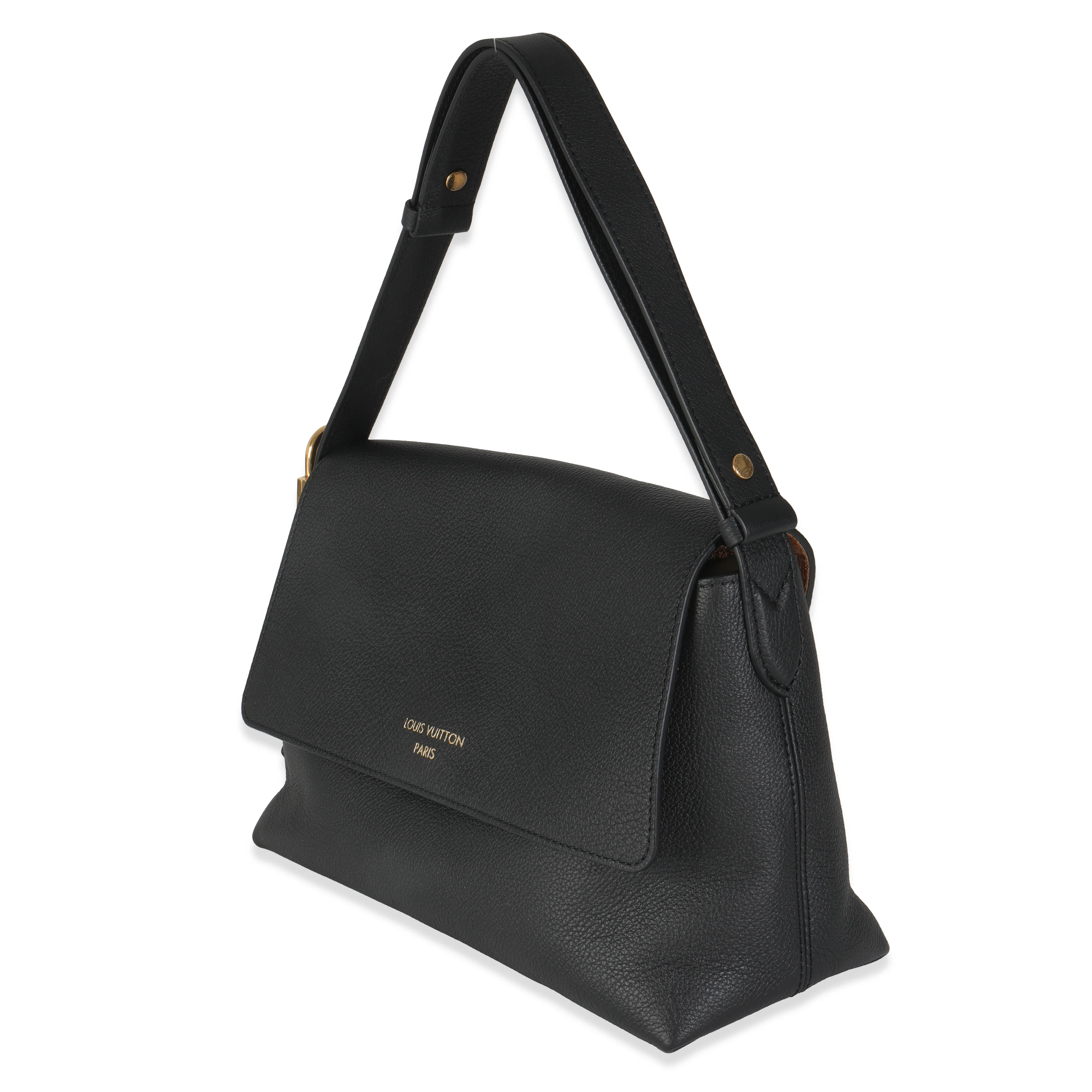 Black Grained Calf Leather Low Key Messenger - Image 2