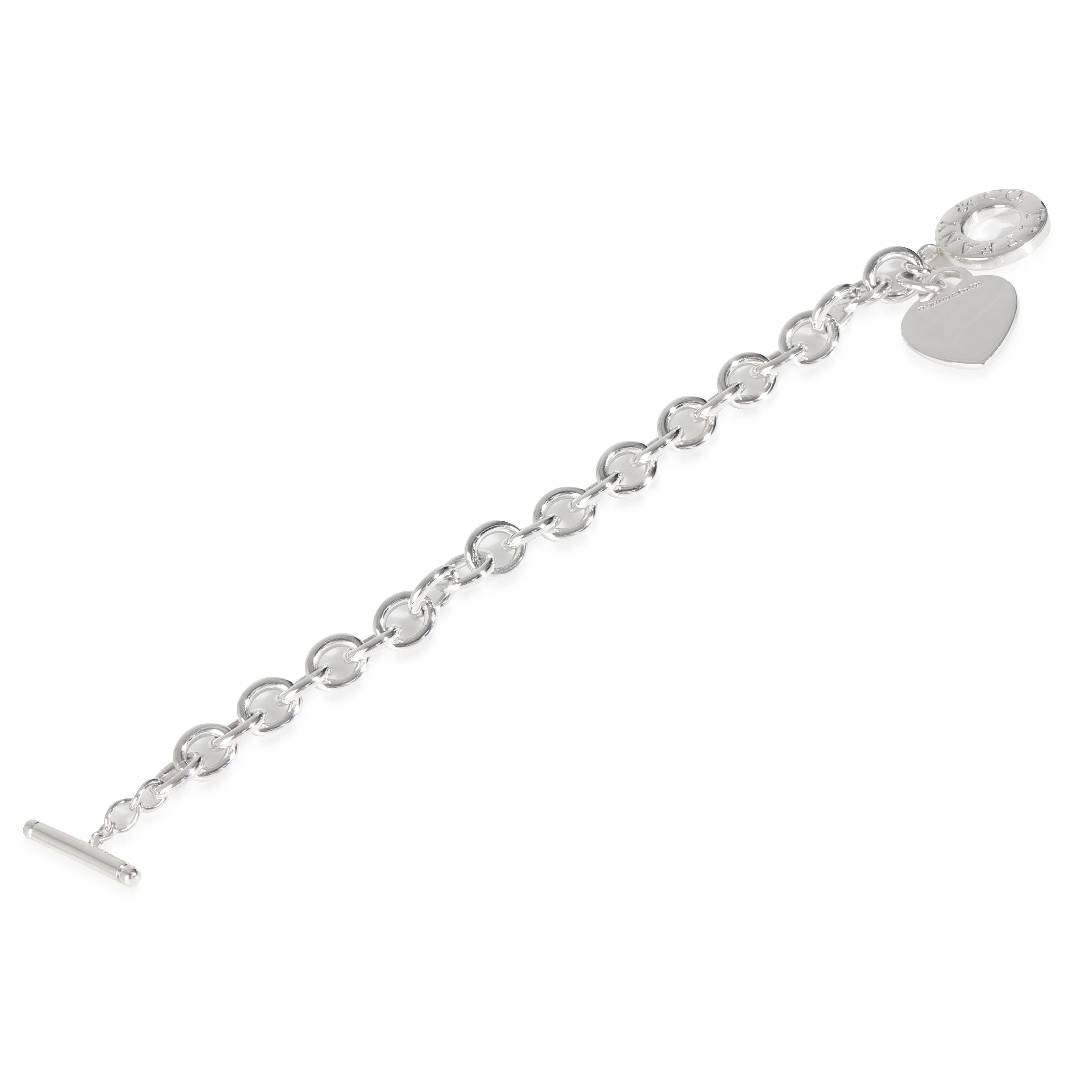 Sterling Silver  Heart Tag Bracelet - Image 2
